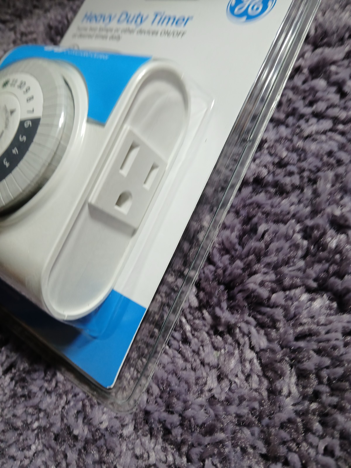 GE 15076 Heavy Duty Plug-In Mechanical Timer, 24-Hour, 2 Outlets, 1875W