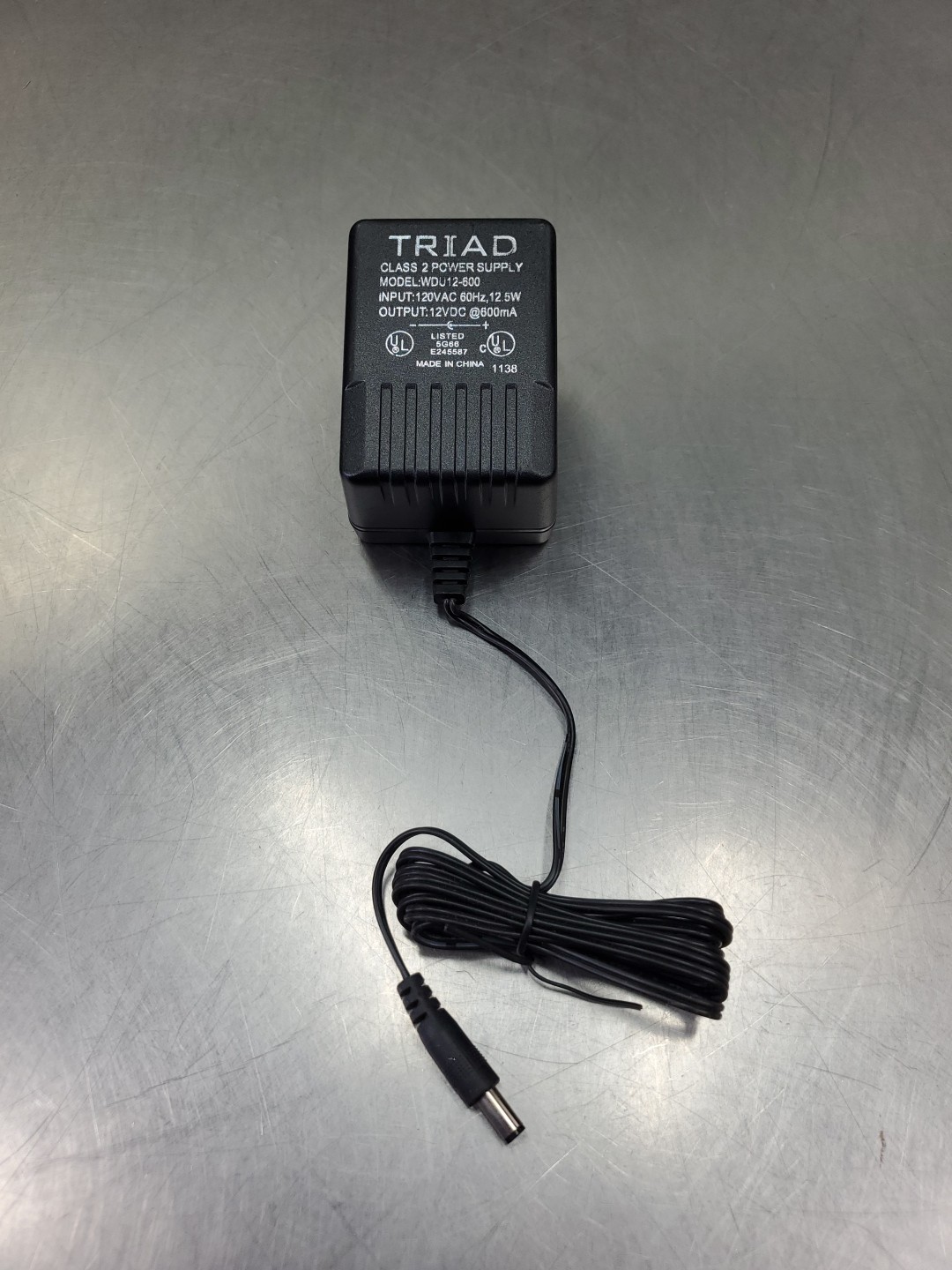 TRIAD WDU12-600 AC/DC Class 2 Power Supply, 12VDC, 12.5W.                  5E-27