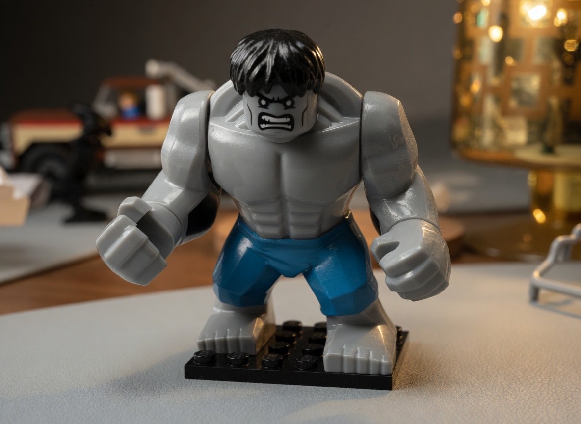 LEGO Marvel Gray Hulk Big Fig Custom MInifgure New