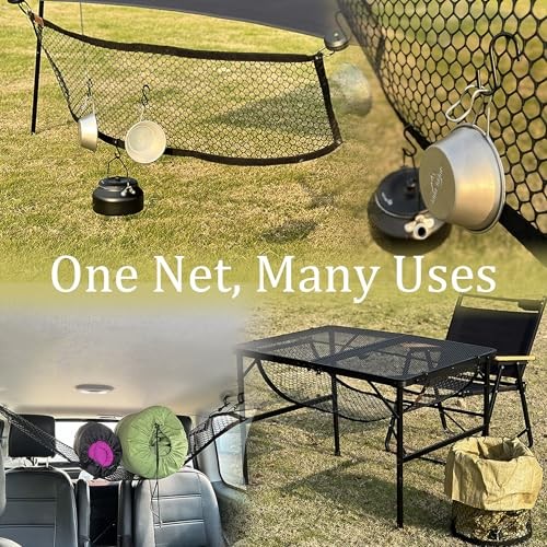 Camping Table Storage Net (43.3"x13.8") – Folding Table Under-Shelf Organizer