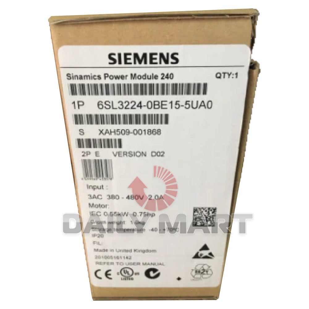 New In Box SIEMENS 6SL3224-0BE15-5UA0 Frequency Converter 0.55KW