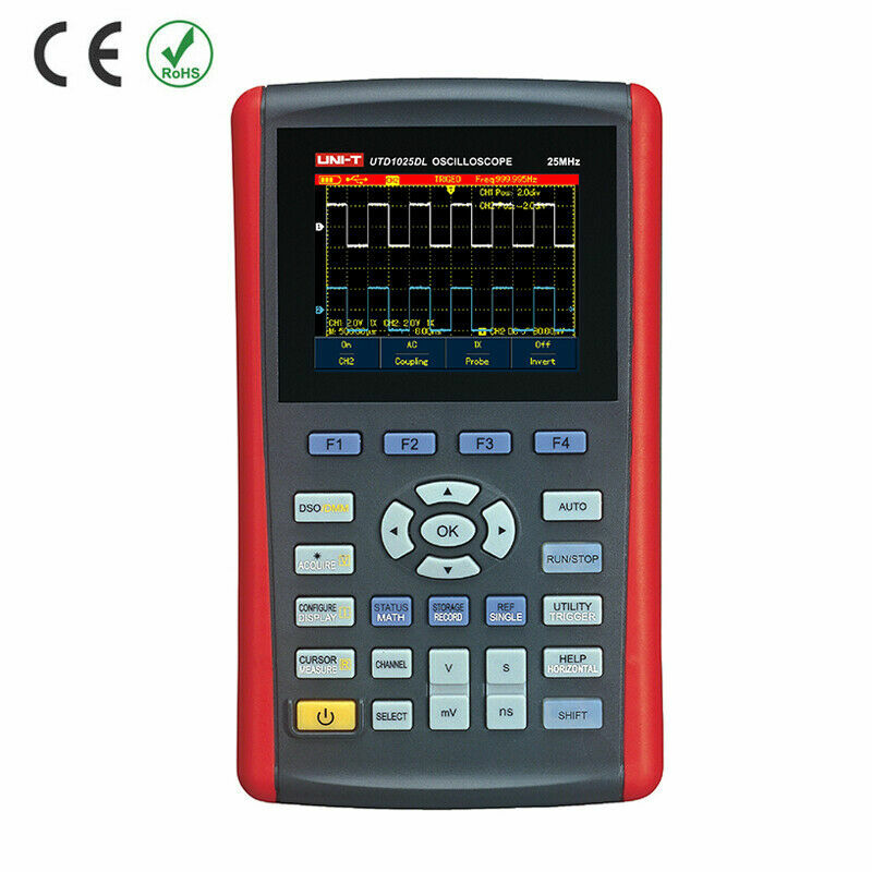 UNI-T UTD1025DL Handheld Digital Oscilloscope Trigger types: Edge, Pulse, Vid ✦K