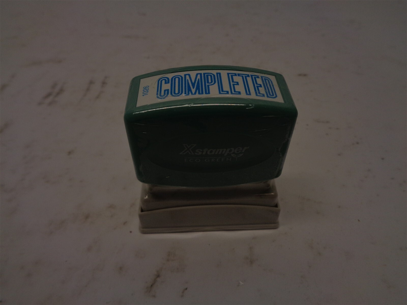 Xstamper Pre-Inked Stamp Completed Blue Ink No. 01026