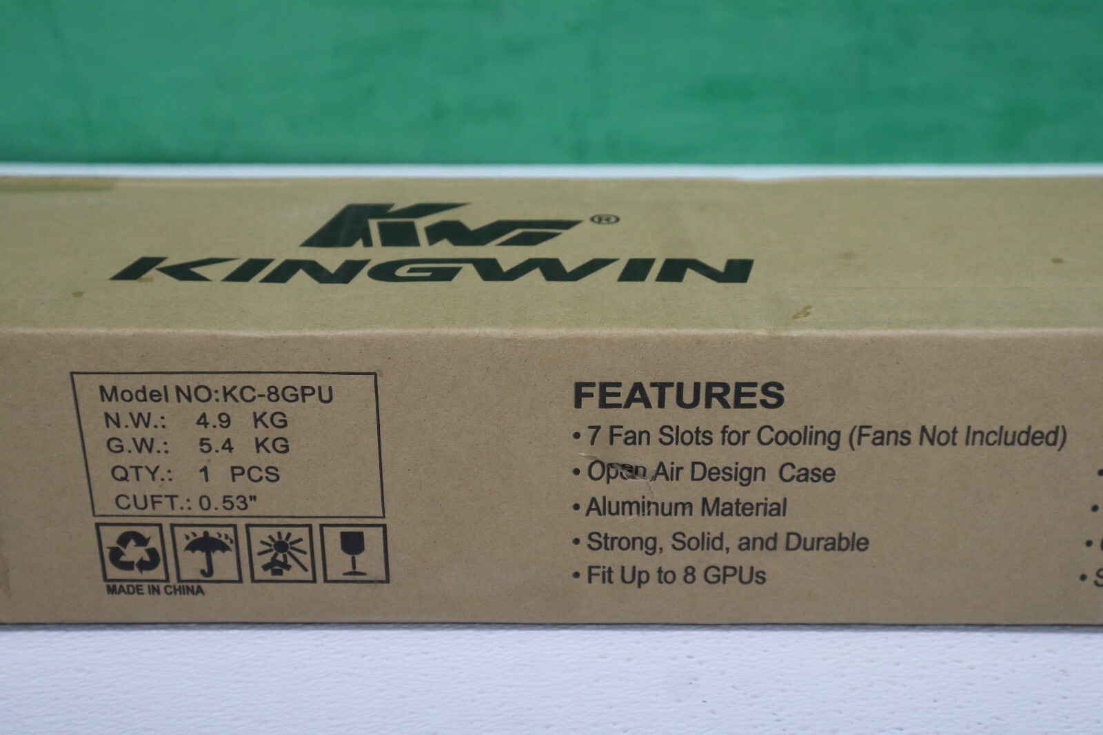 Kingwin Miner Rig Case Aluminum W/6 or 8 GPU Mining Stackable Frame Expert Crypt