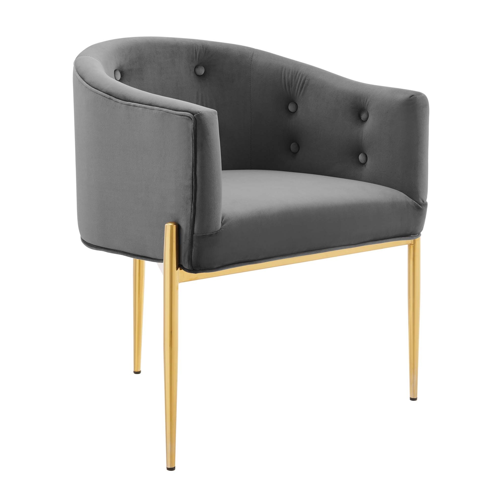 Modway Savour Tufted Performance Velvet Accent Chair in Gray