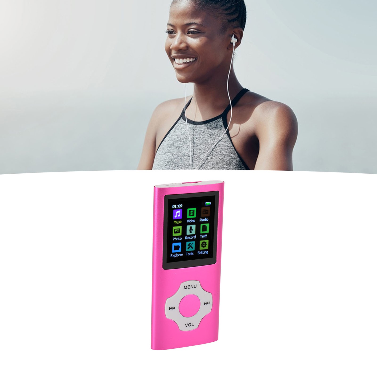MP3 Player HiFi Lossless Rechargeable 1.8in TFT Screen Portable Music Playe PIEO