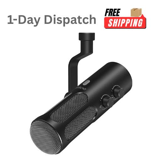 .FIFINE XLR USB Dynamic Podcast Microphone Streaming Recording Studio Mic