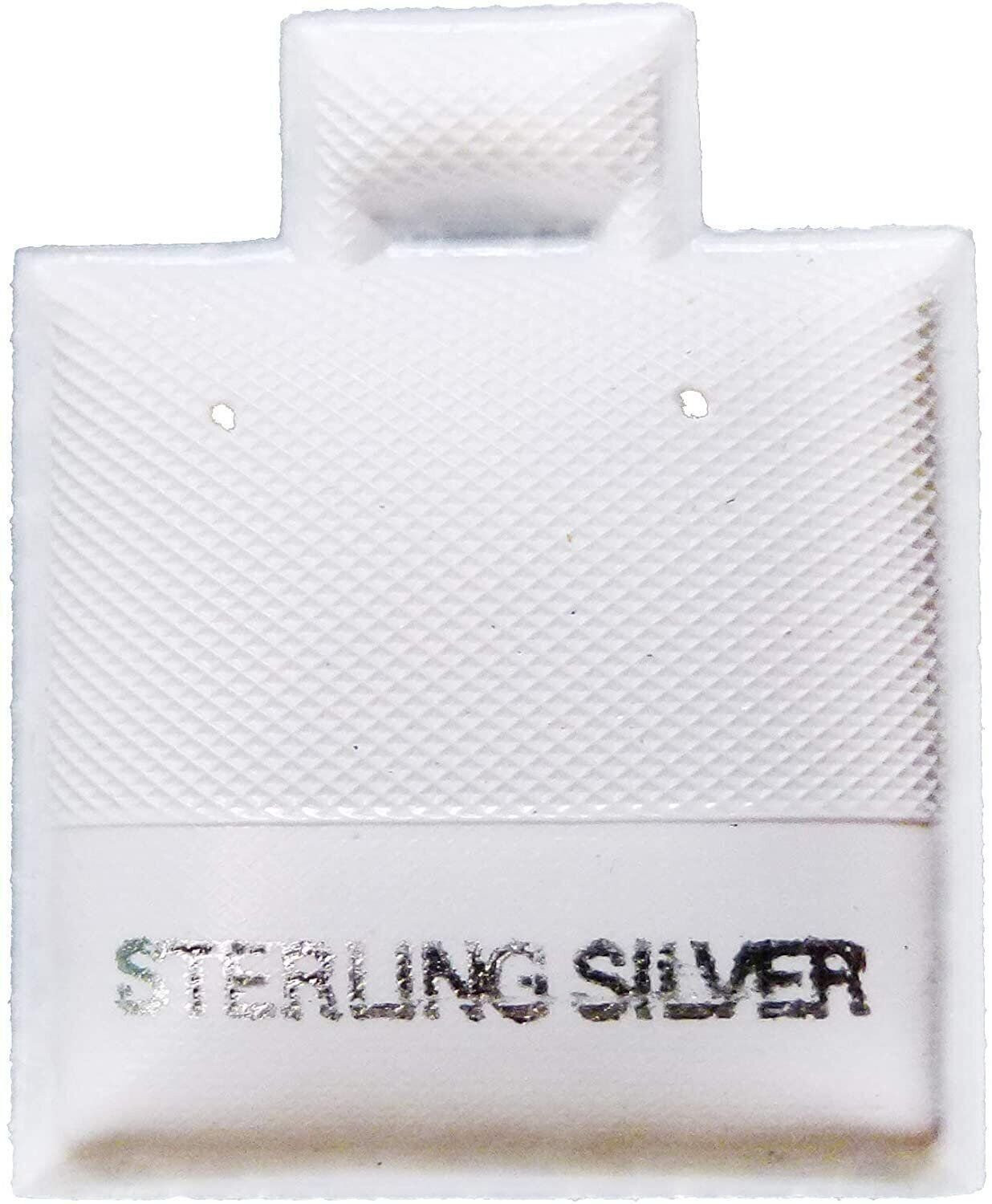 200 White Puff Pad Earring Cards Jewelry Display Tags Sterling Gold Plain Retail