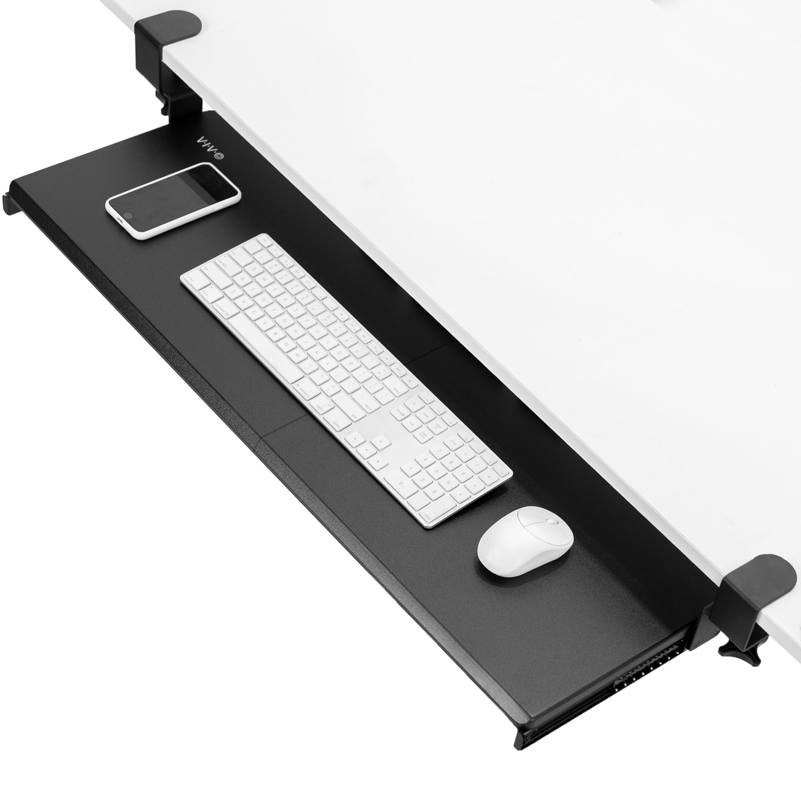 VIVO Extra Long Clamp-on Computer Keyboard and Mouse Under Desk Slider Tray, ...