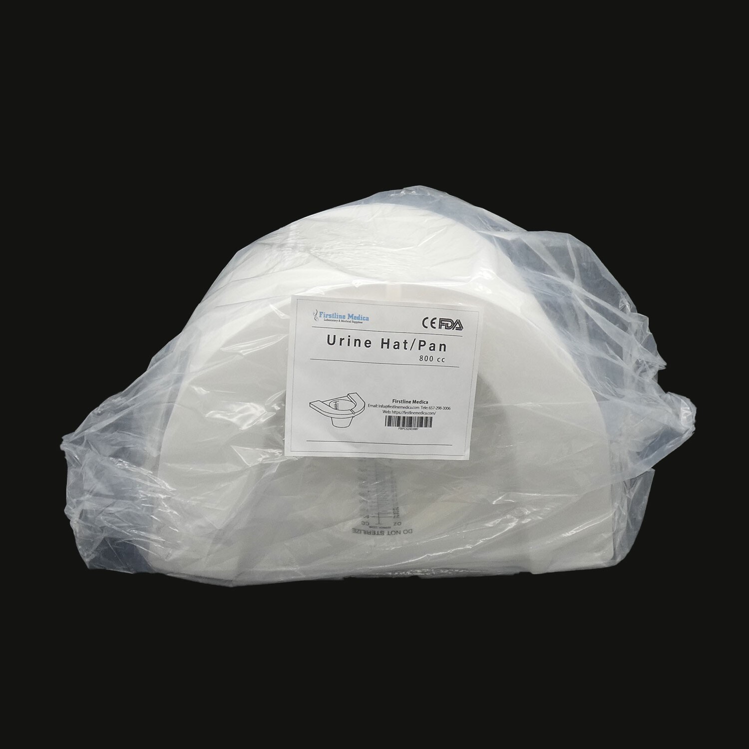 Graduated Urine Collection Pans for Nursing & Toilets - 50-Pack