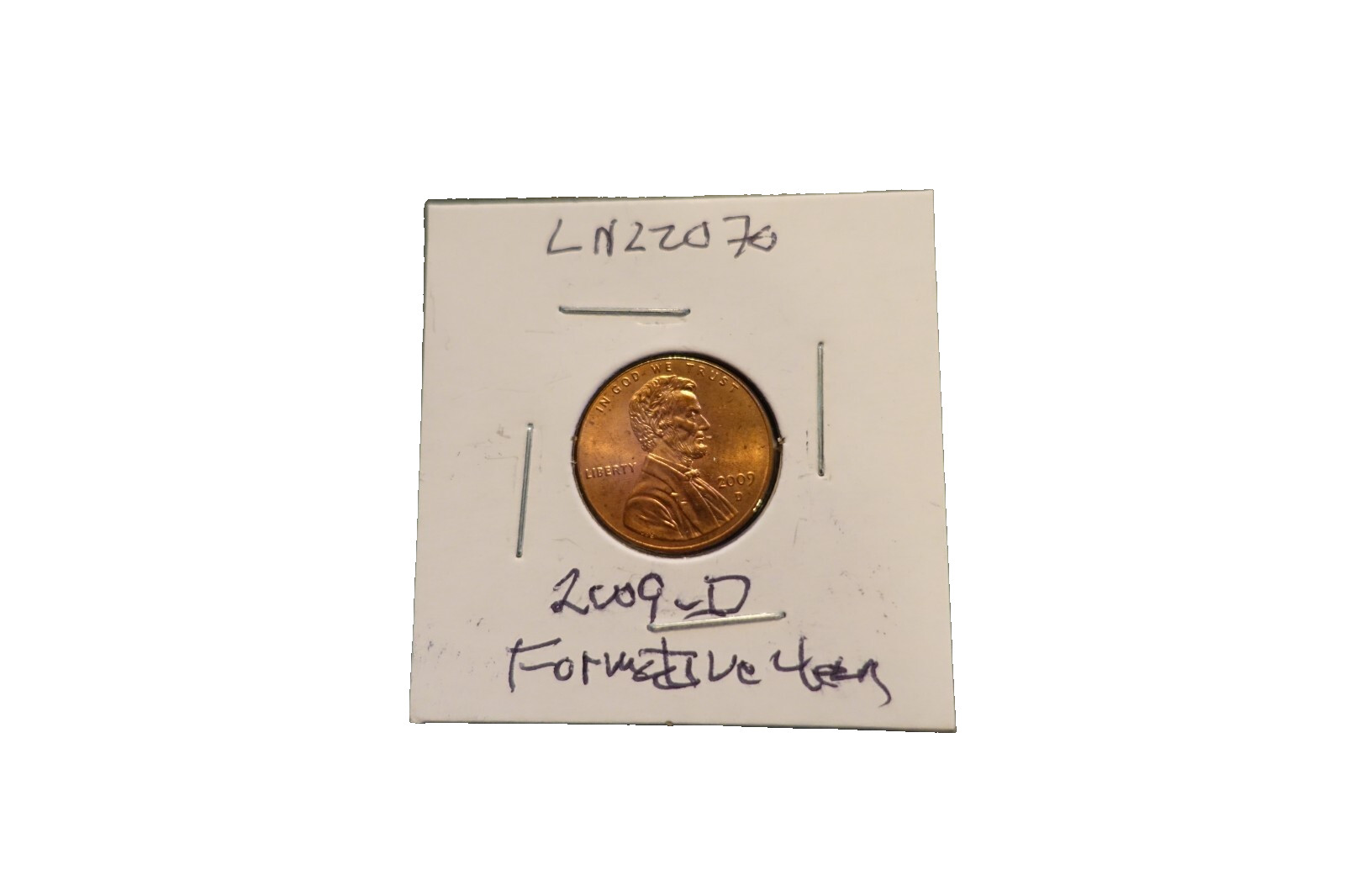 2009-D 1 cent Lincoln Formative Years Penny