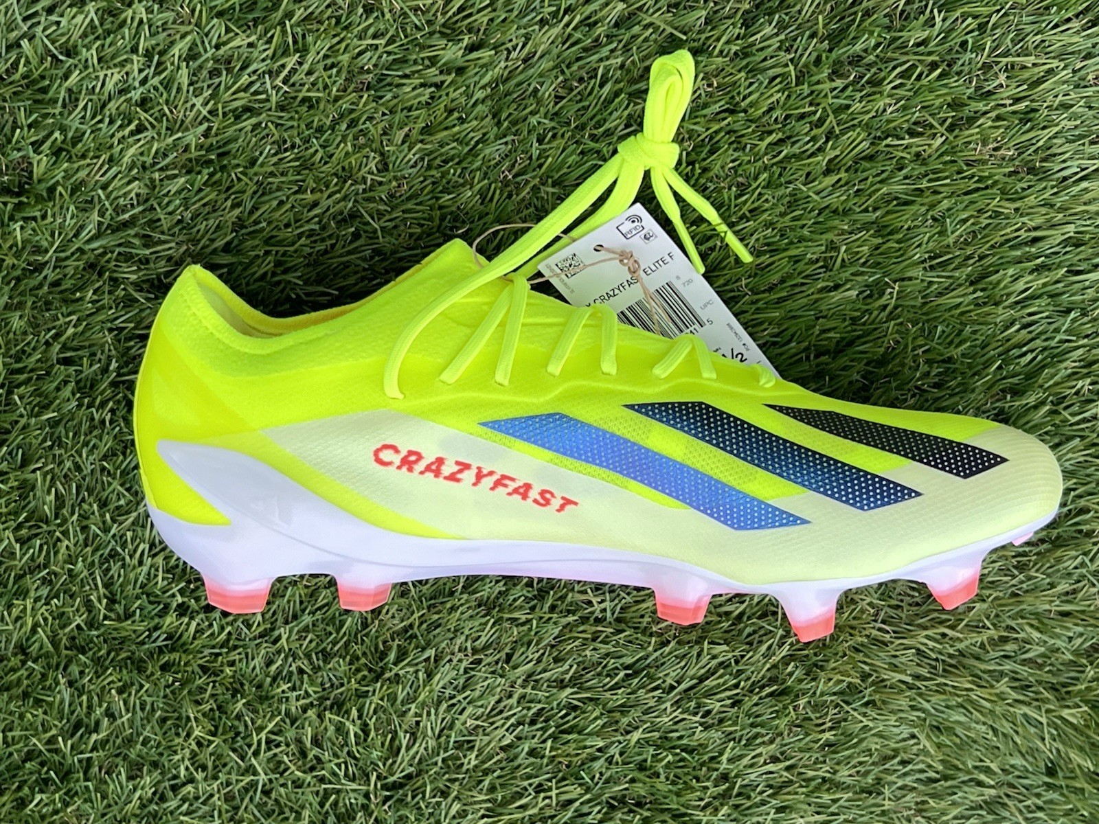 IE2376 Men’s 7 adidas X Crazyfast Elite FG Soccer Cleats - 'Solar Energy Pack'