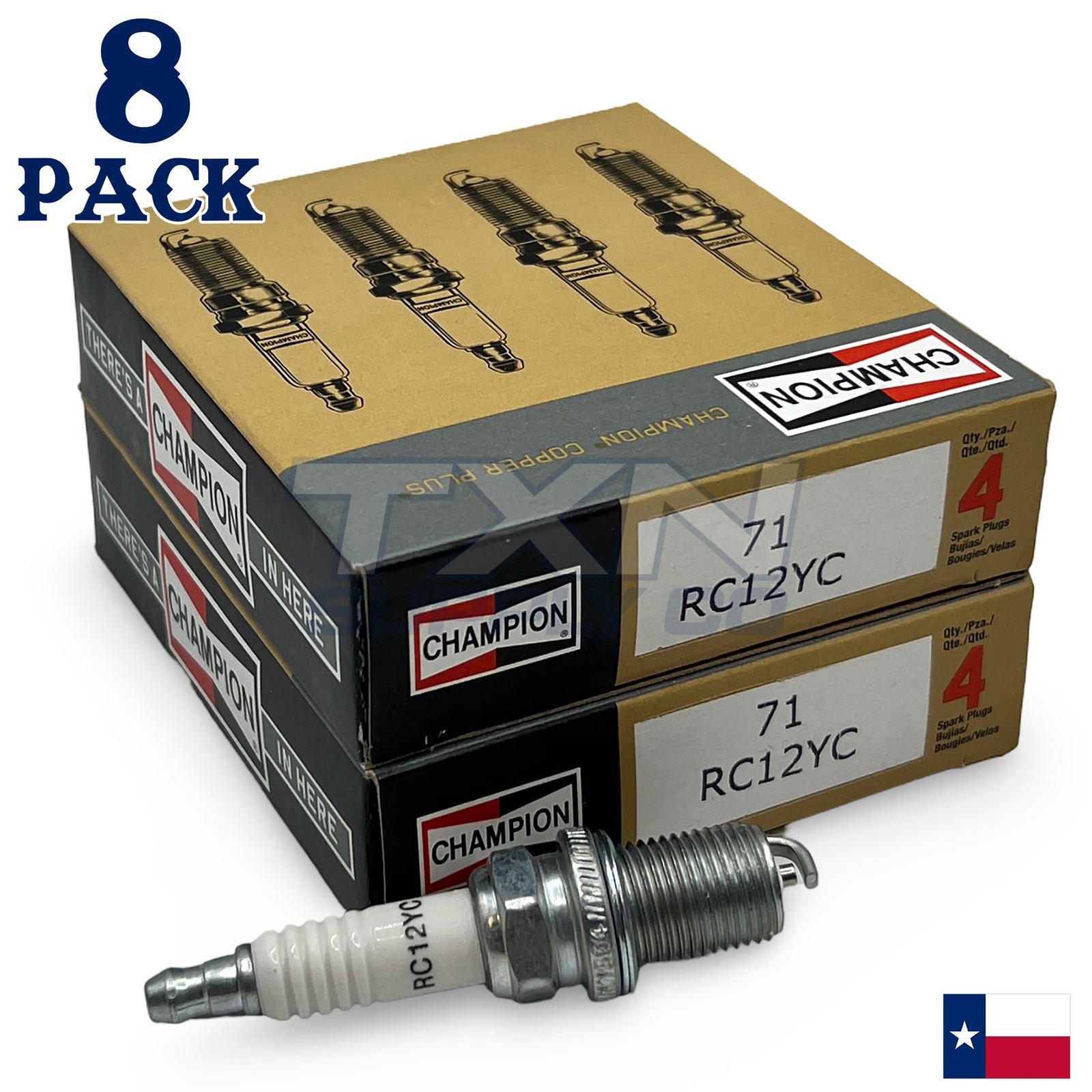 8 Pack Champion Copper Spark Plugs Set for 1993 DODGE W350 V8-5.9L