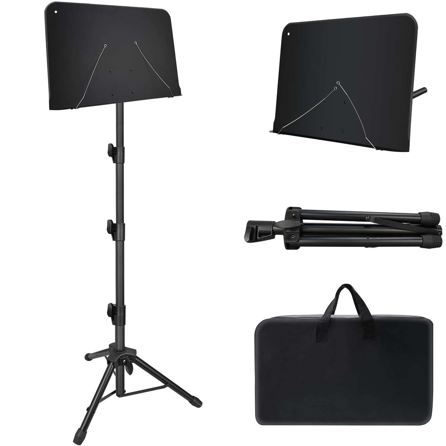 70in Sheet Music Stand, Heightened Adjustable Music Stand for Sheet Music, Mu...