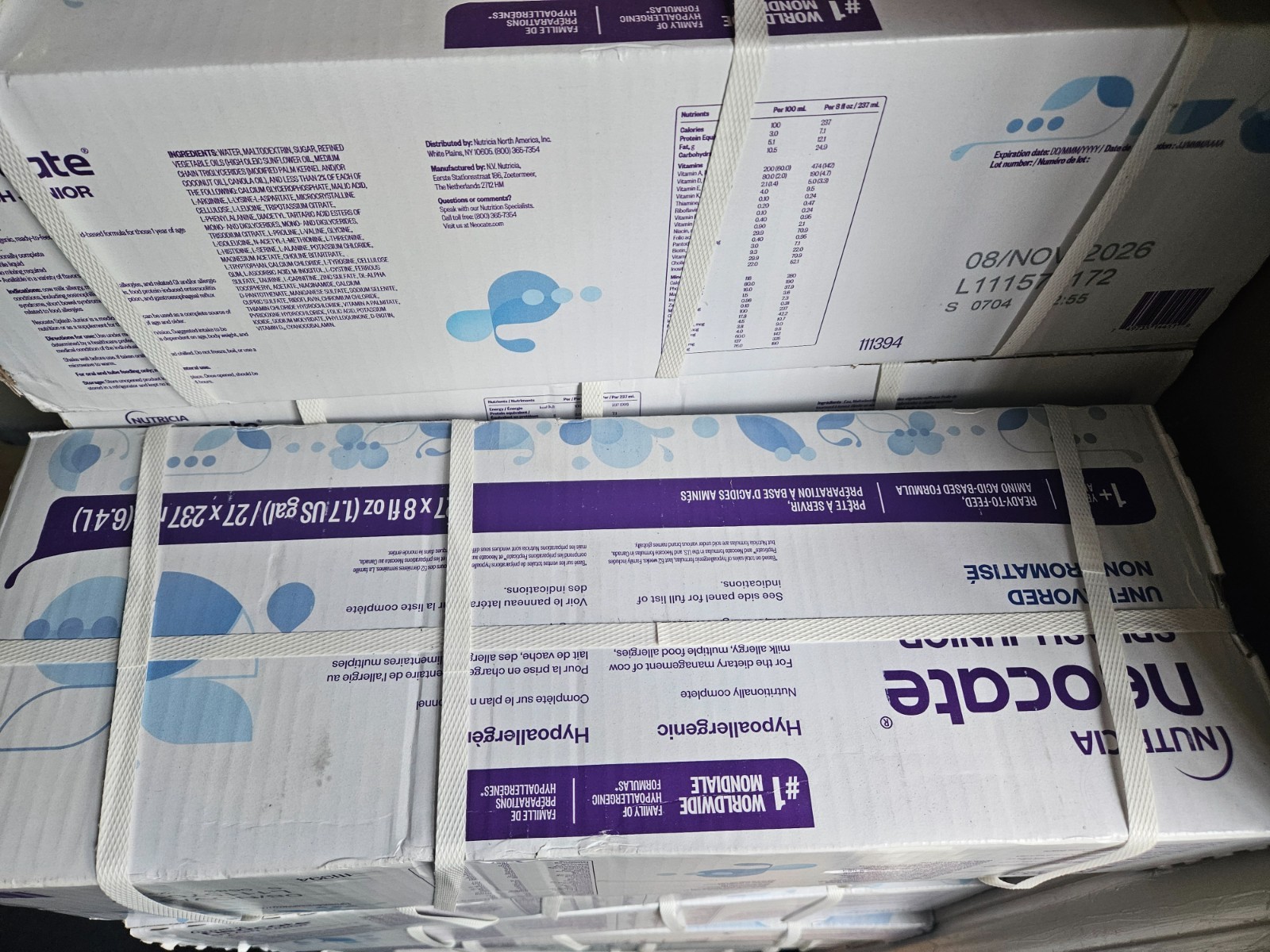Neocate Splash Unflavored Lot of 27 Cartons Nutricia Exp 10/2026 FREE SHIPPING
