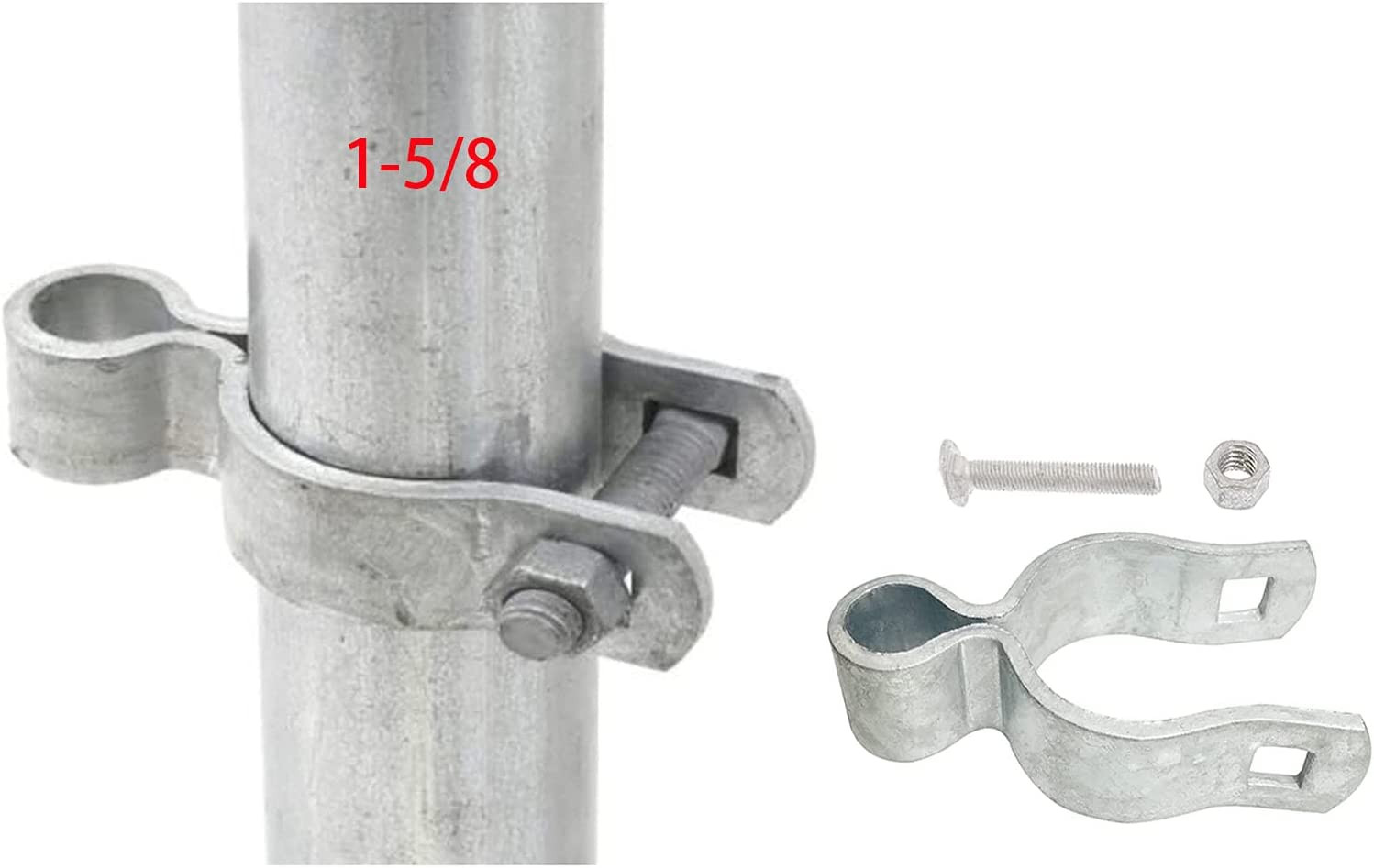 2 Pack 1-5/8Inch Chain Link Fence Frame Gate Post Hinge/Galvanized Steel Zinc Pl