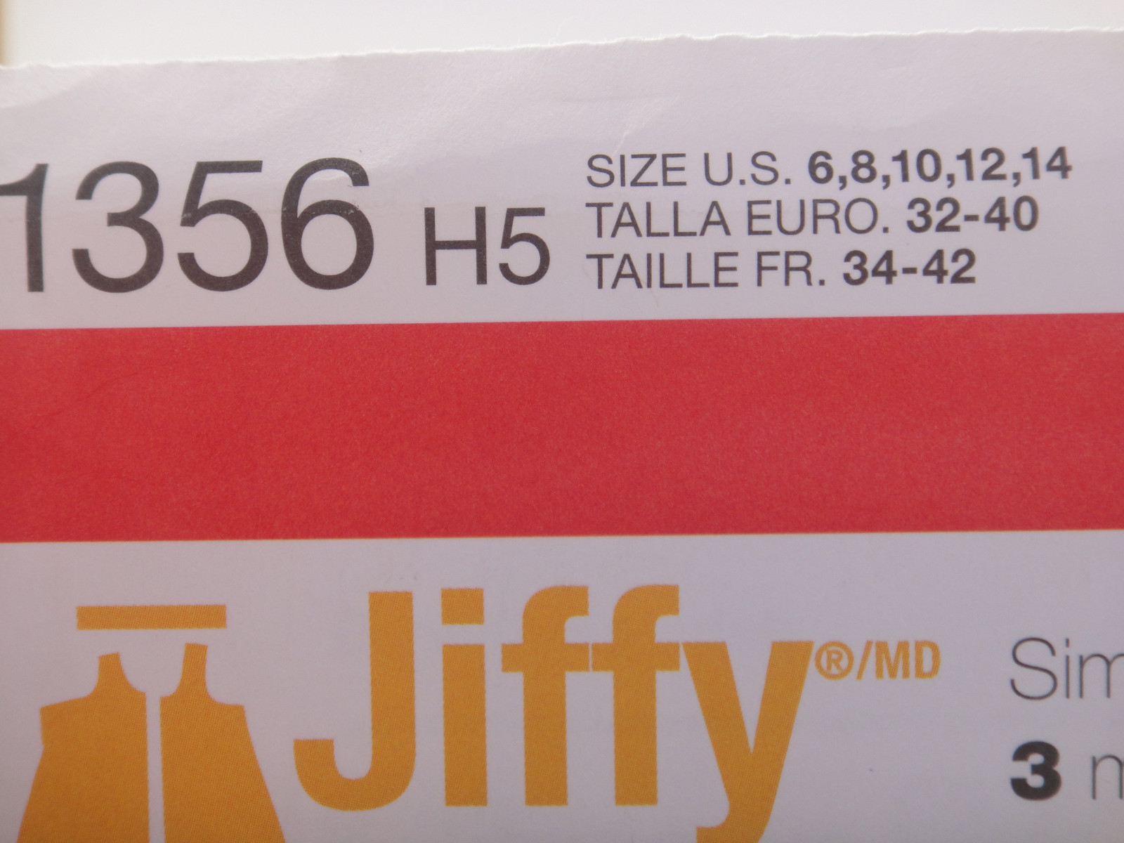 Simplicity 1356, Jiffy 3 Main Pattern Pieces Reversible Wrap Dress Retro Pattern