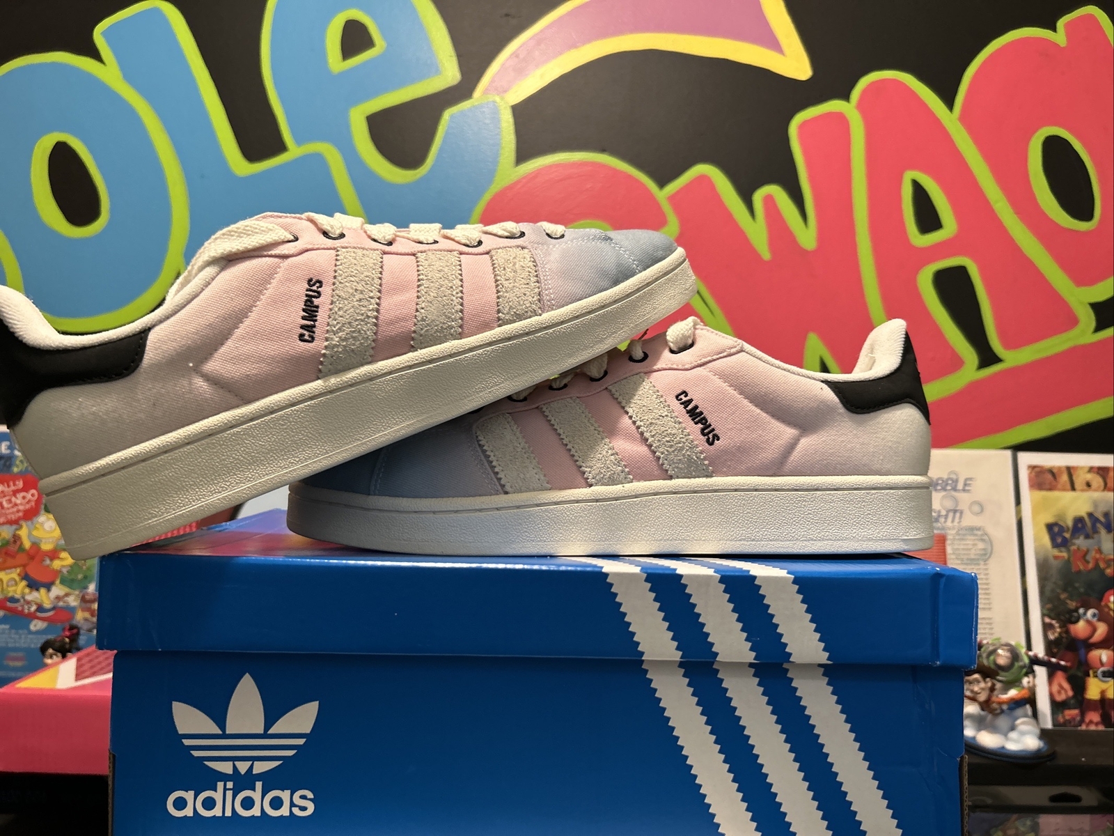 adidas Originals Campus 00s IH2494 Wonder Blue Sneakers Cotton Candy White