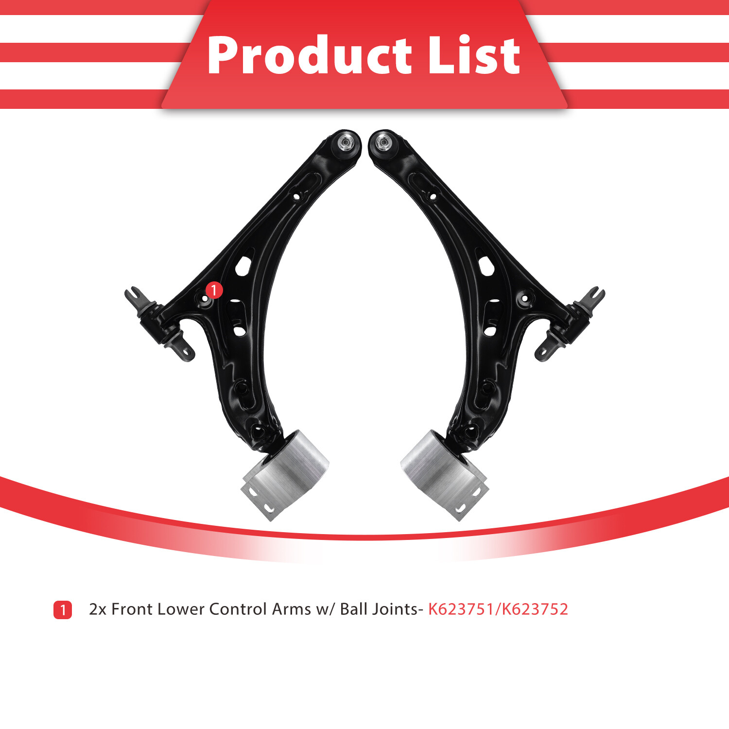 Front Lower Control Arms Ball Joint sAssembly for 2018 - 2022 Traverse Enclave