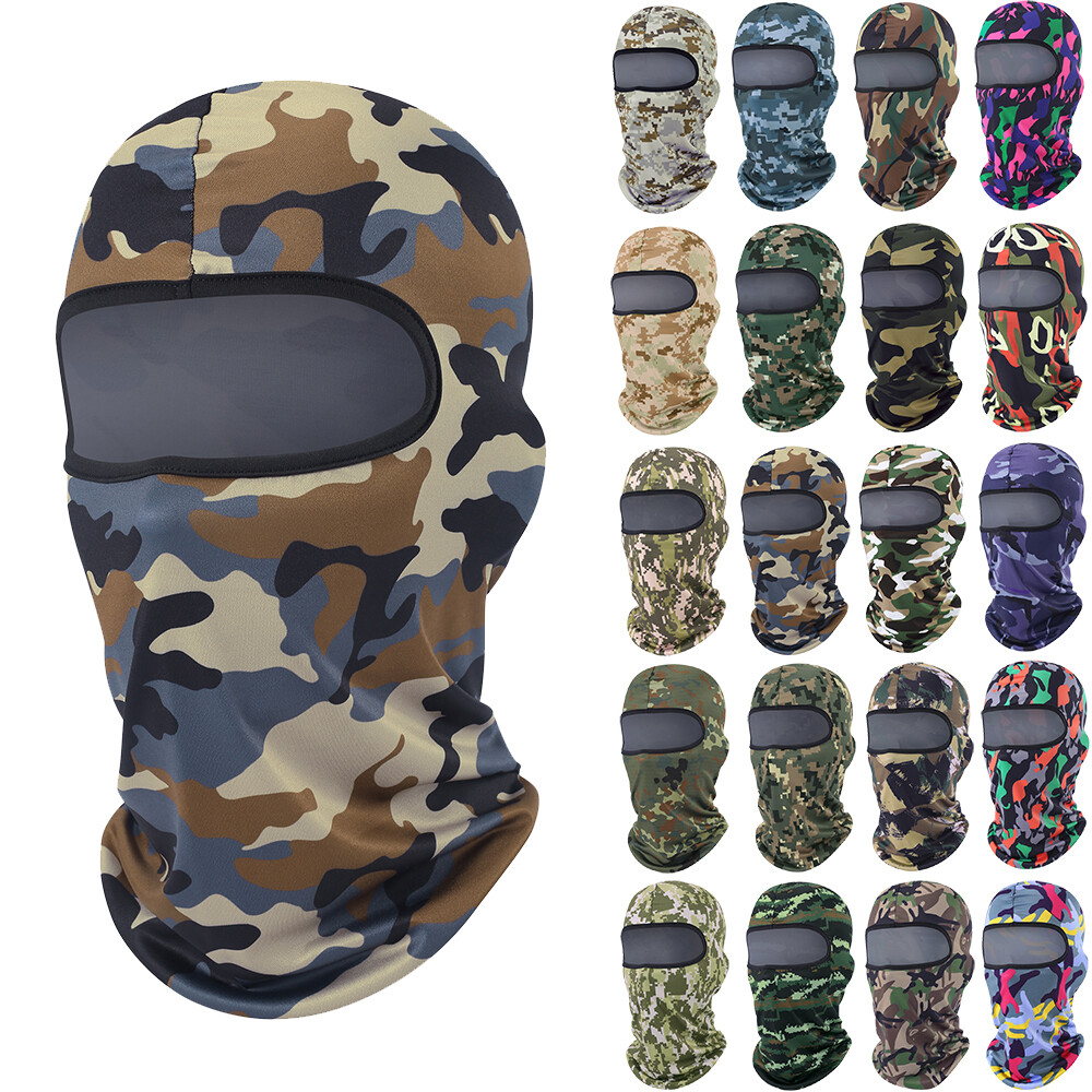 Tactical Camo Balaclava Full Face Mask UV Protection Hood Mask for Men Women US