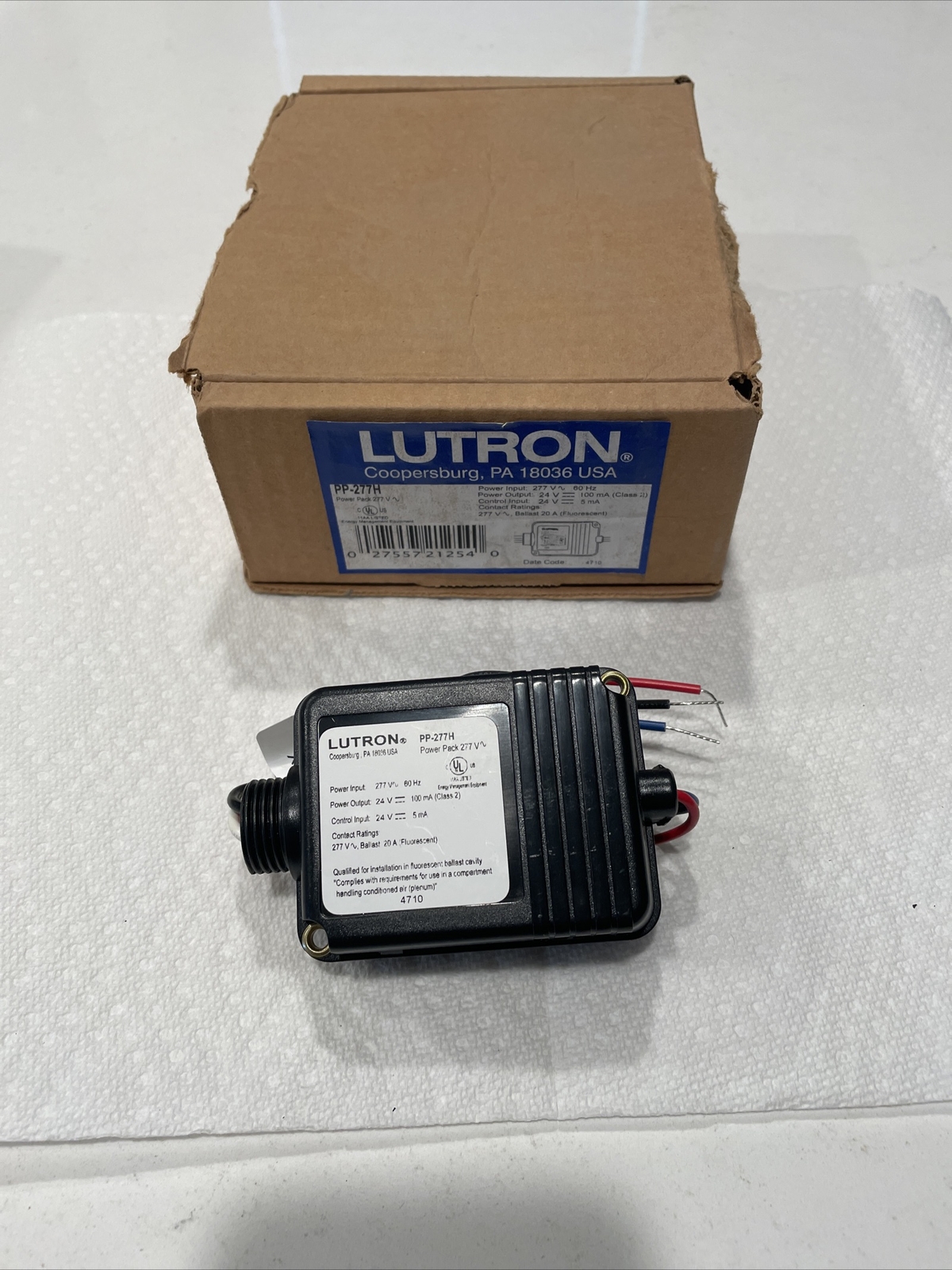 New Lutron PP-277H Power Pack 277V Input 60Hz 20 Amp Ballast