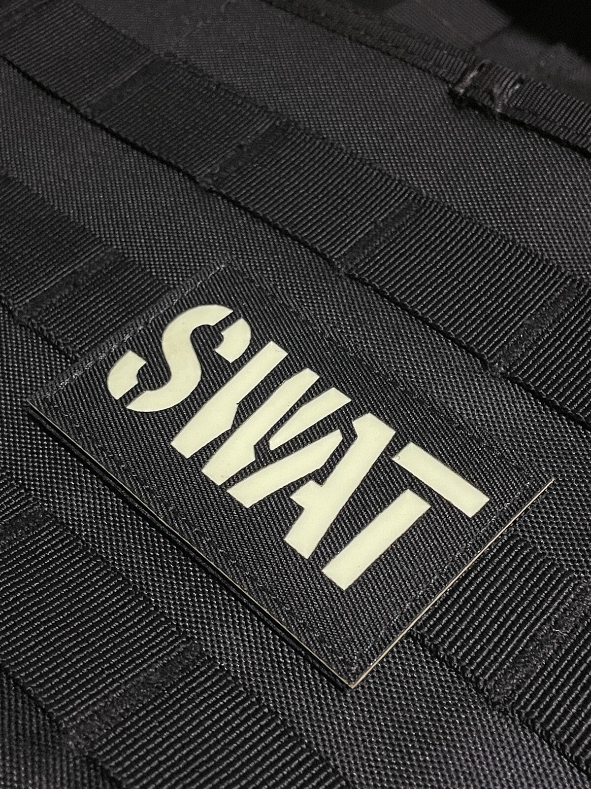SWAT Reflective IR Glow Tactical Duty Patch Hook Loop Backing