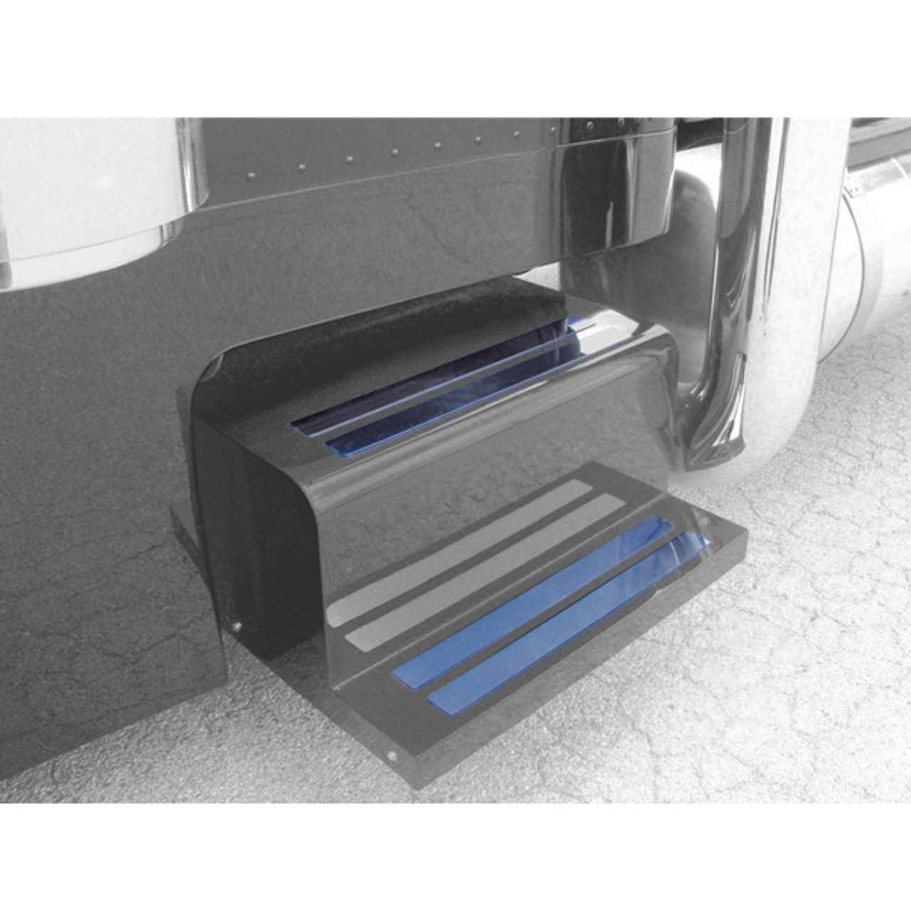 2 X 24 Inch Accent Step Strips For Battery Box, Tape Mount For Peterbilt
