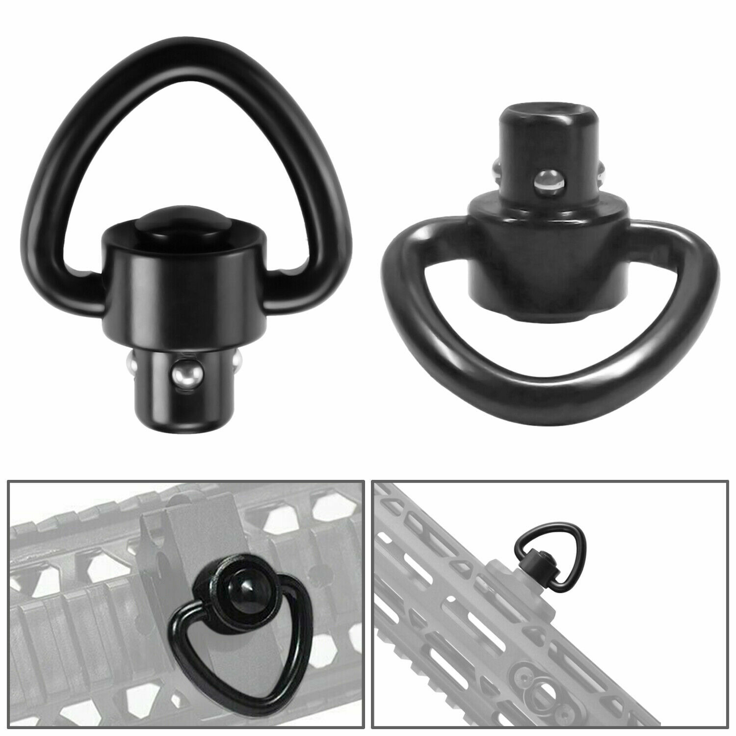 D-Loop Quick Detach Set 1" Heavy Duty QD Sling Swivels with Push Button