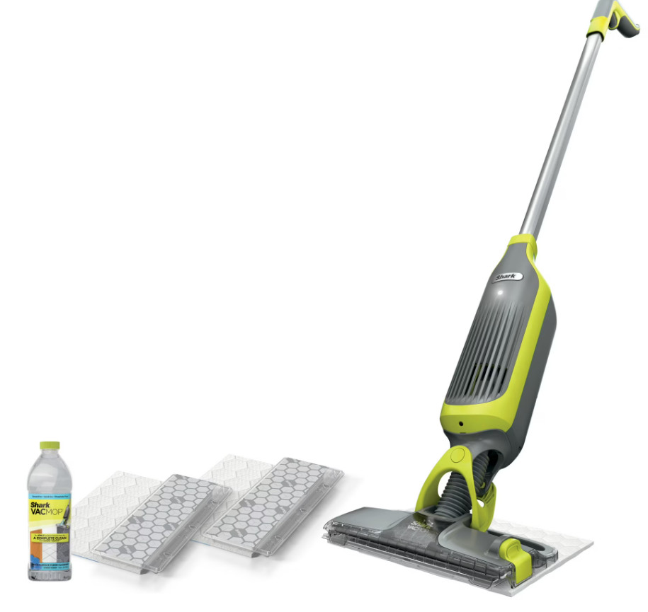 Shark VACMOP Cordless Floor Mop – Ideal for Tile, Vinyl, Wood with 12-Oz Cleaner