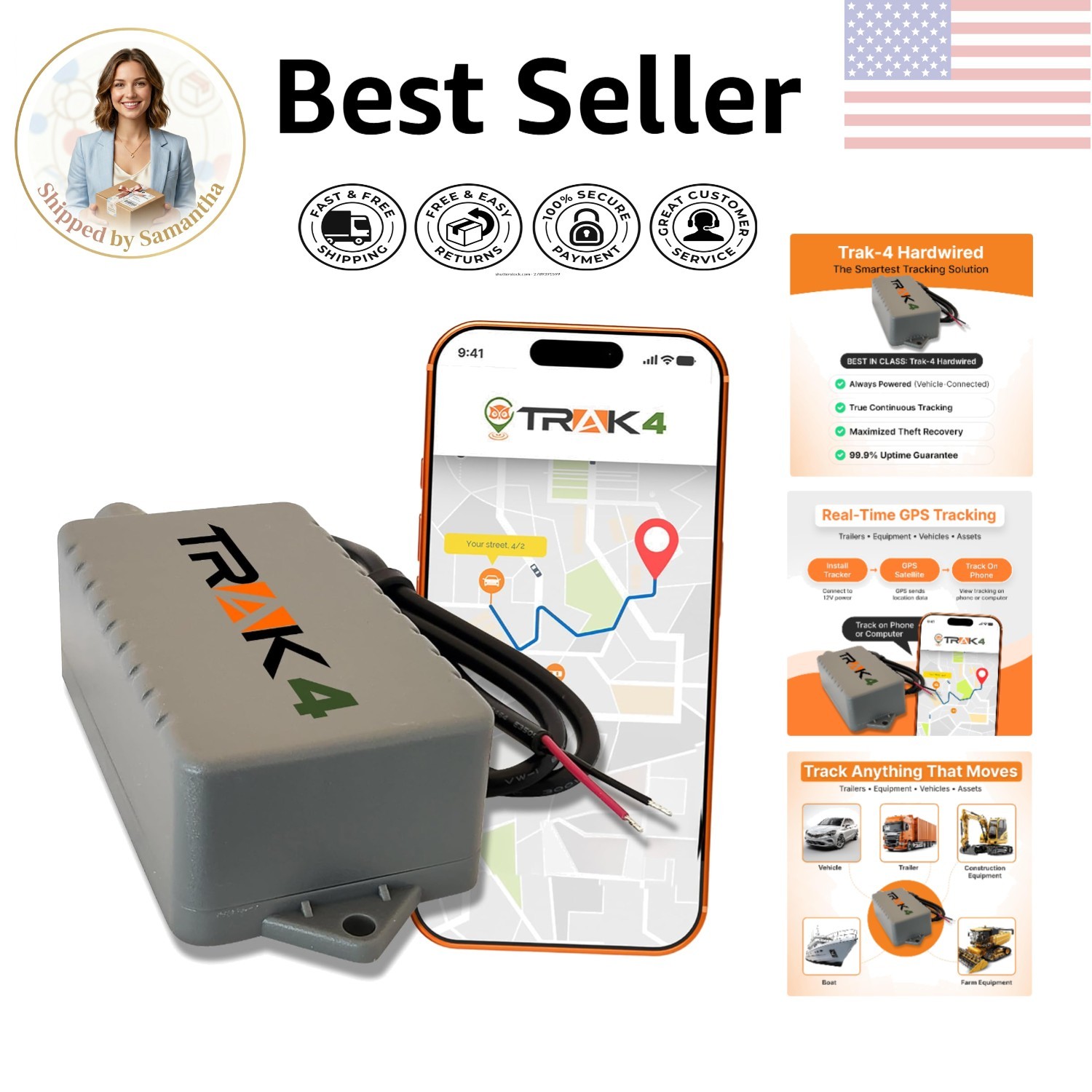 Lifetime Waterproof GPS Tracker for Asset Protection – 24/7 Monitoring Options