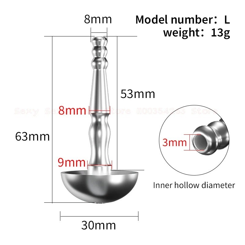 Stainless Steel Dilator Sounding Metal Urethral Stretching Penis Hollow Plug Men