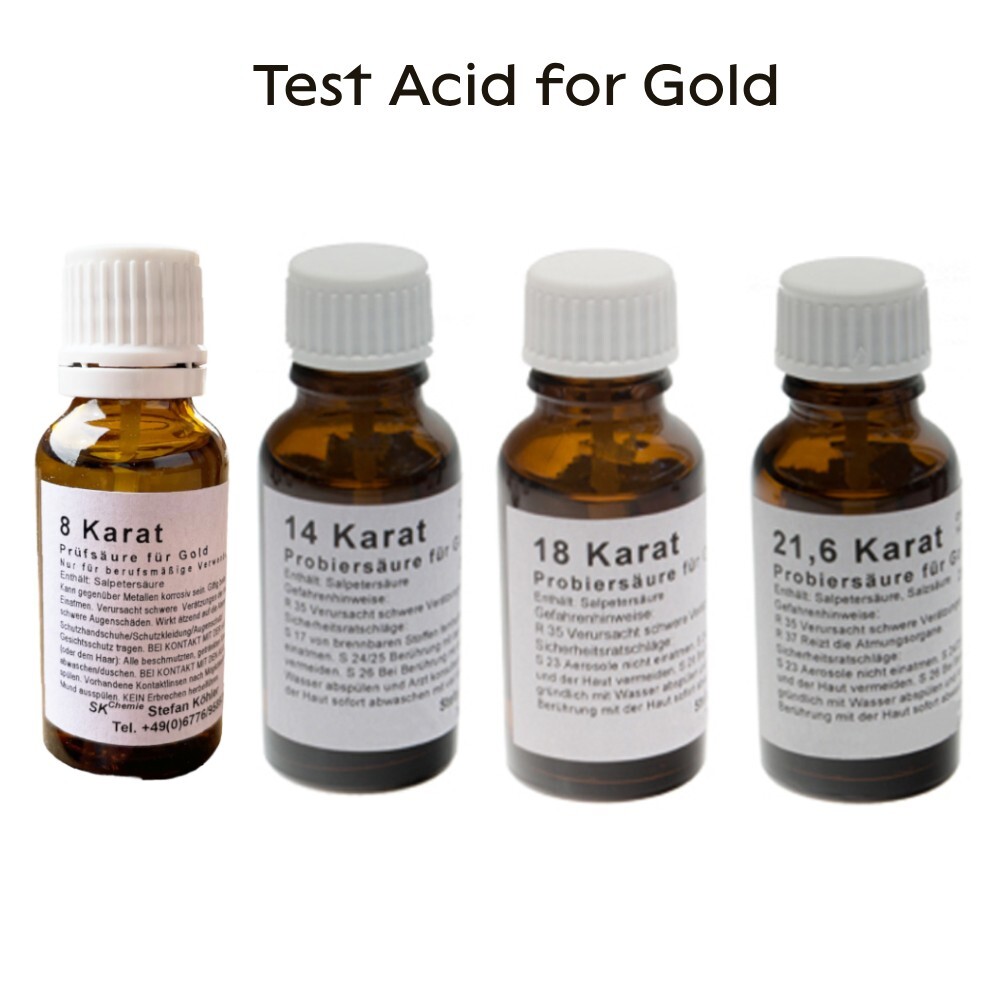 Test Acid for Gold 8K, 14K, 18K, 22K
