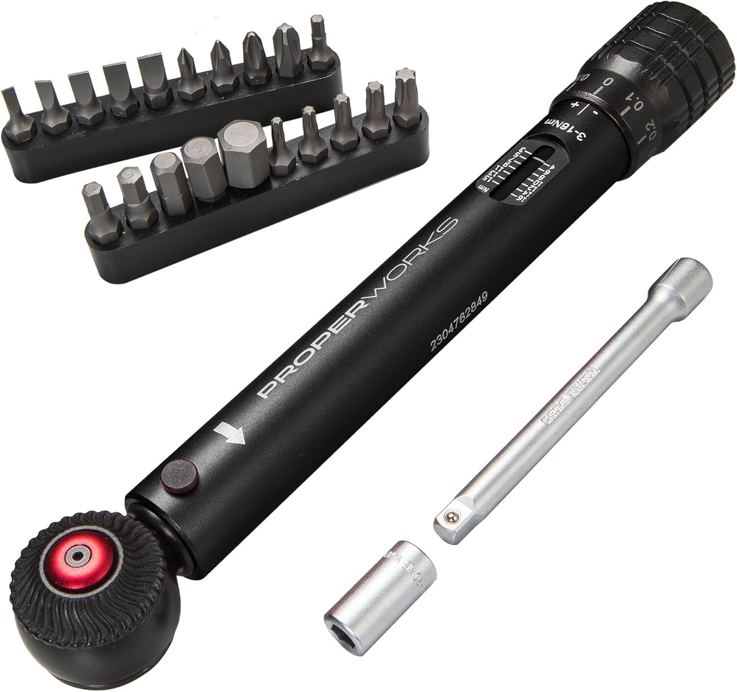 JAPAN - PROPER WORKS 1/4" 3-16Nm Reversible Window-Scale Alu Mini Torque Wrench