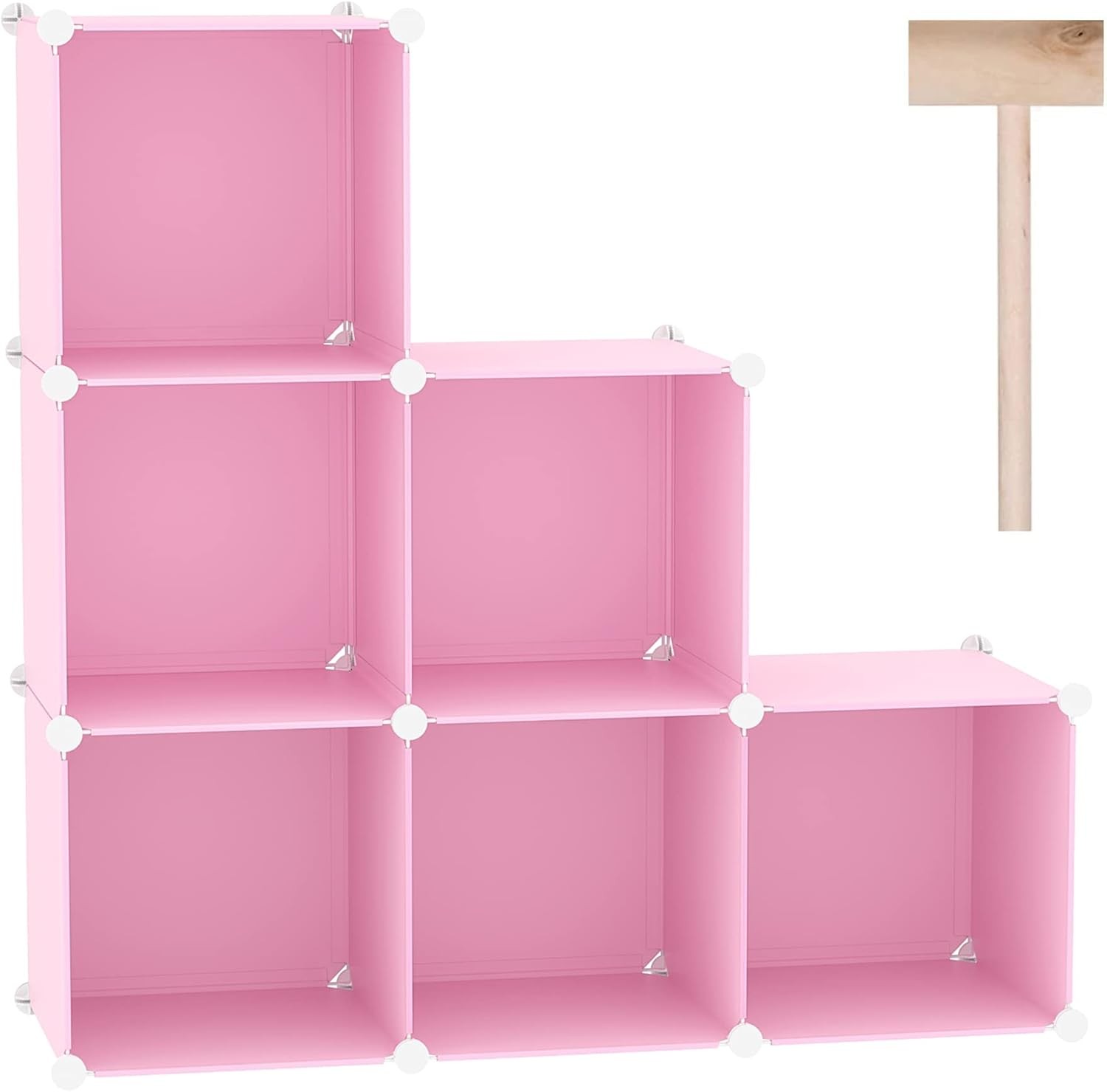 6-Cube Storage Organizer Stackable Storage Cubes Shelves Portable Bookshelf