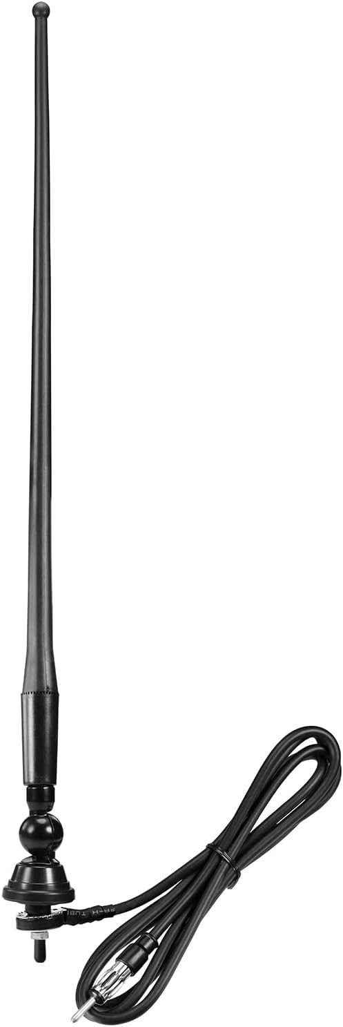 Eightwood Marine Boat Radio Antenna 16 Inch Rubber Duck Flexible Mast FM AM Ster