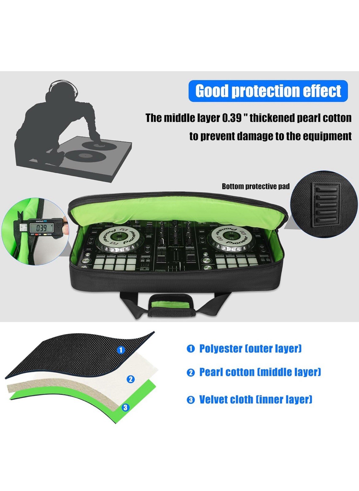 Ibvivic Dj Controller Case Bag