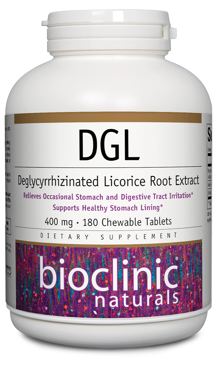 Bioclinic Naturals DGL 180 Tablets (Expiration date: 01/2029)