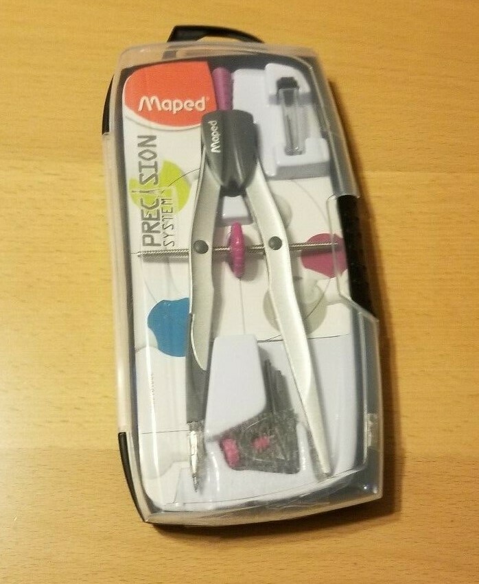 MAPED Precision System 3 Piece COMPASS Set in Case NIP