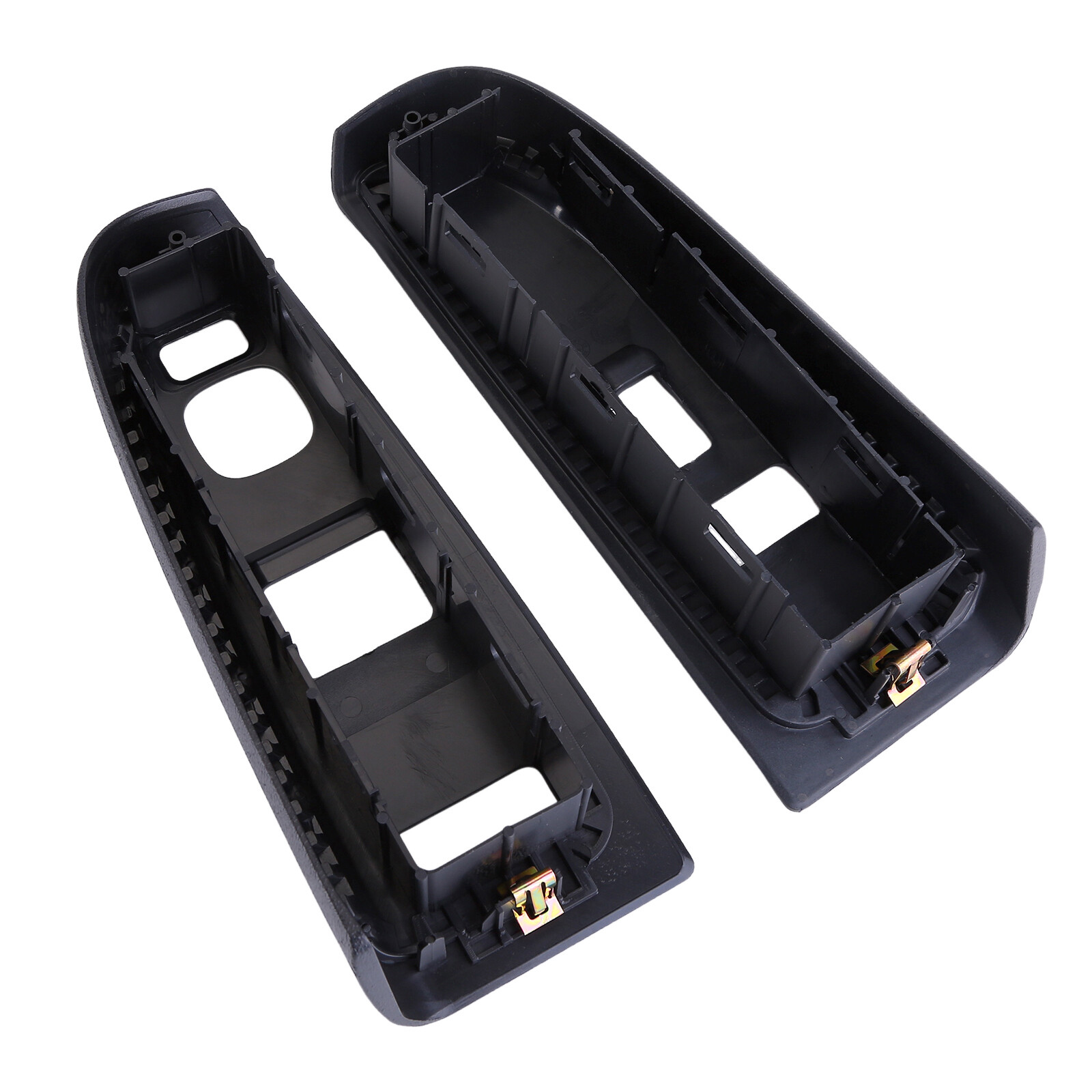Pair Power Window Switch Bezels For 04-07 Silverado Sierra Front Door Pewter