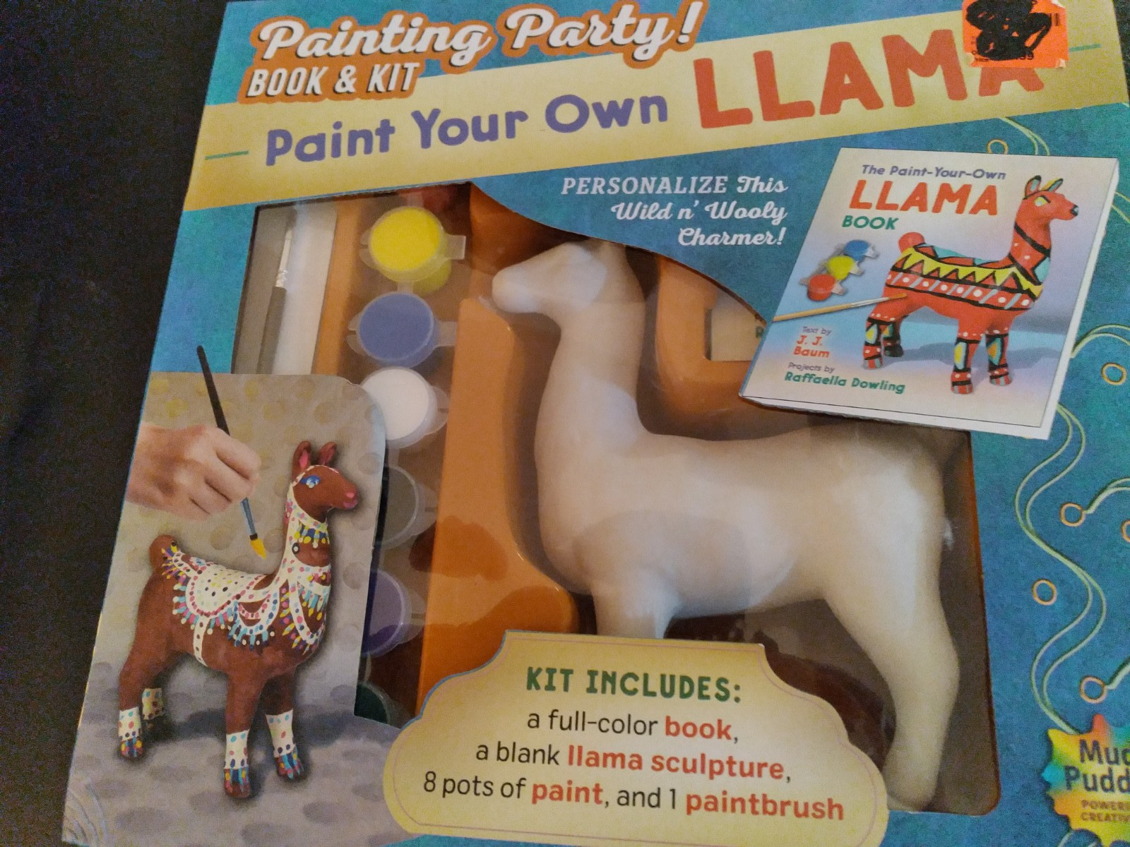 MUD PUDDLE, INC. PAINT YOUR OWN LLAMA KIT, AGES 8 &UP