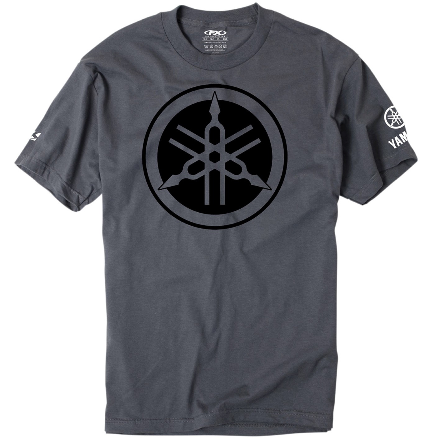 Factory Effex Yamaha Mens Premium Short Sleeve T-Shirt Charcoal Gray/Black