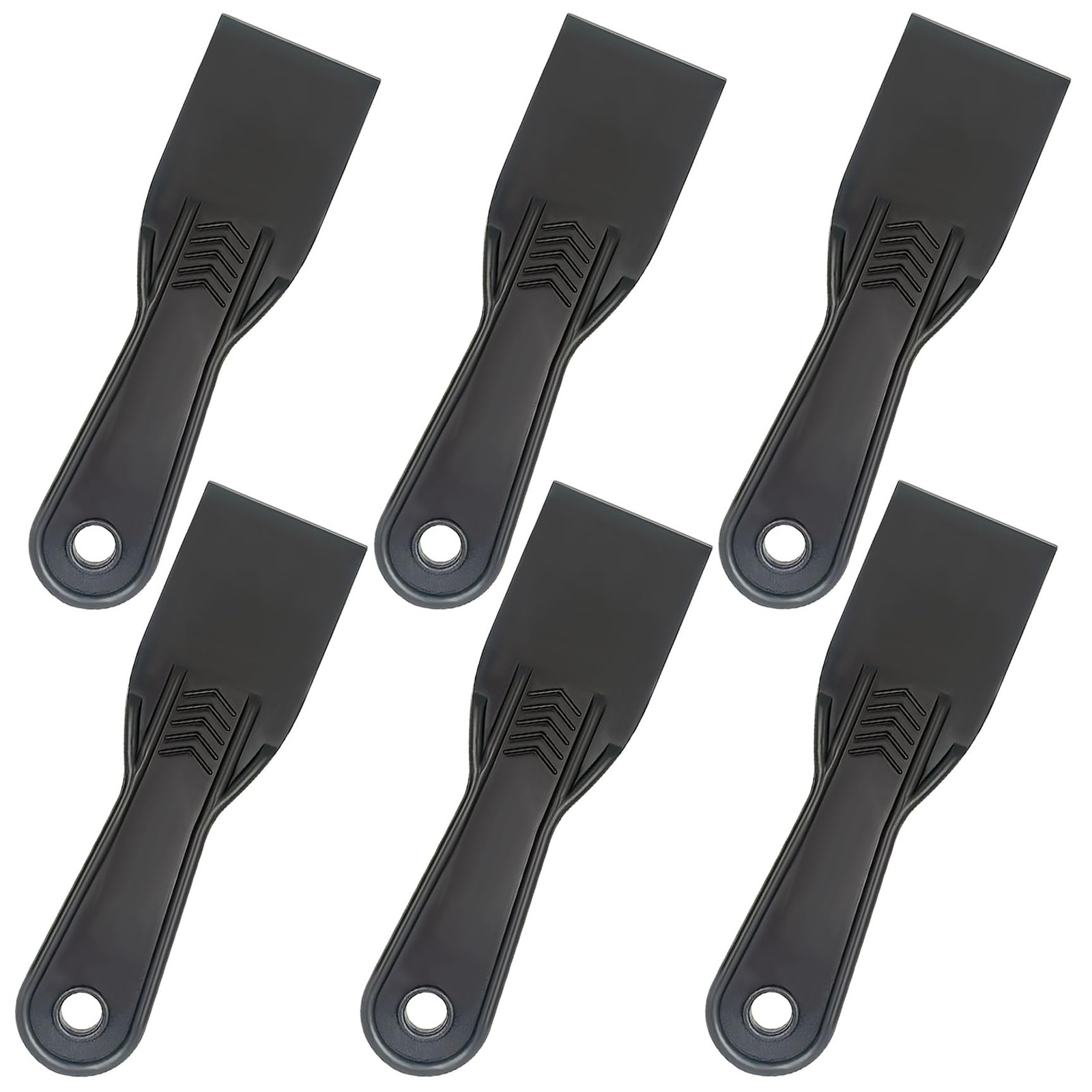 6 Pack Plastic Putty Knife Set, 2" Flexible Paint Scraper Tools for Spackling...