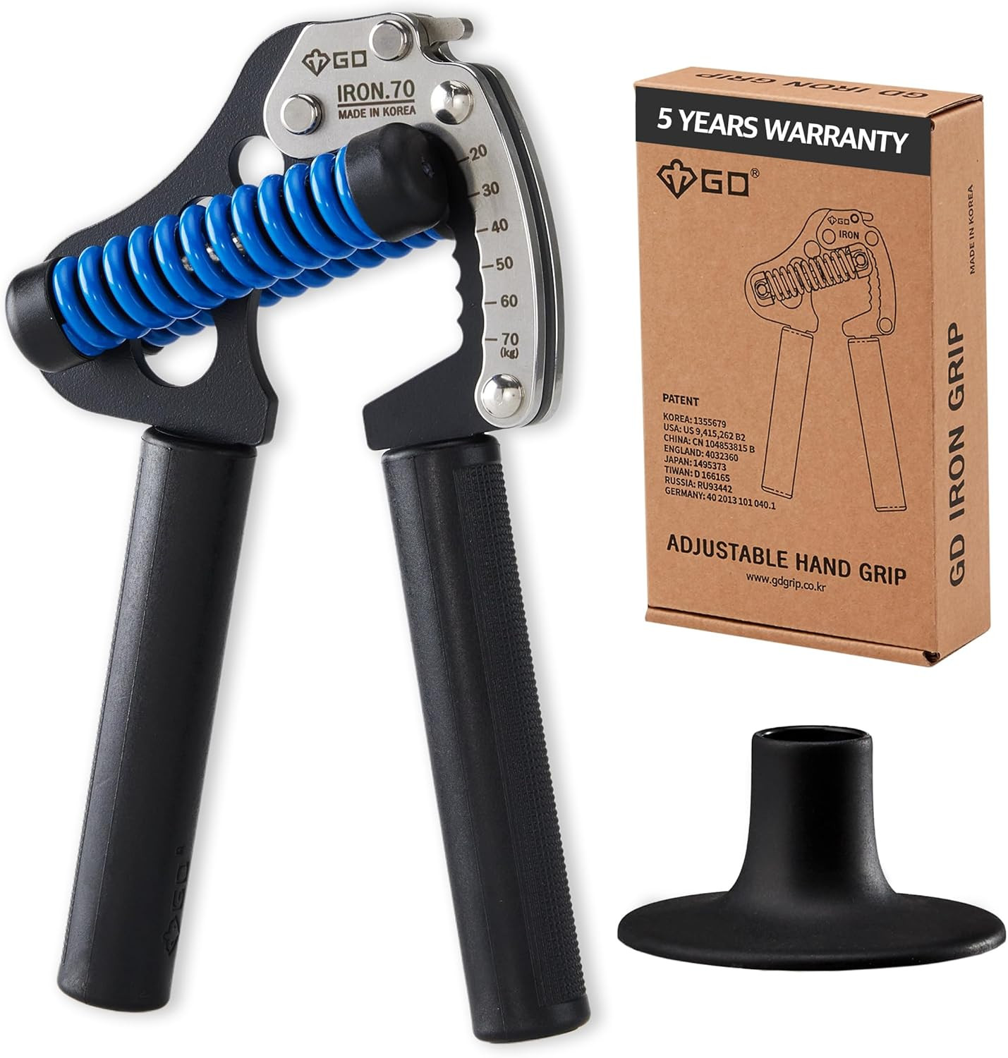 IRON GRIP 70 Grip Strength Trainer Hand Gripper Forearm Strengthener | Adjustabl