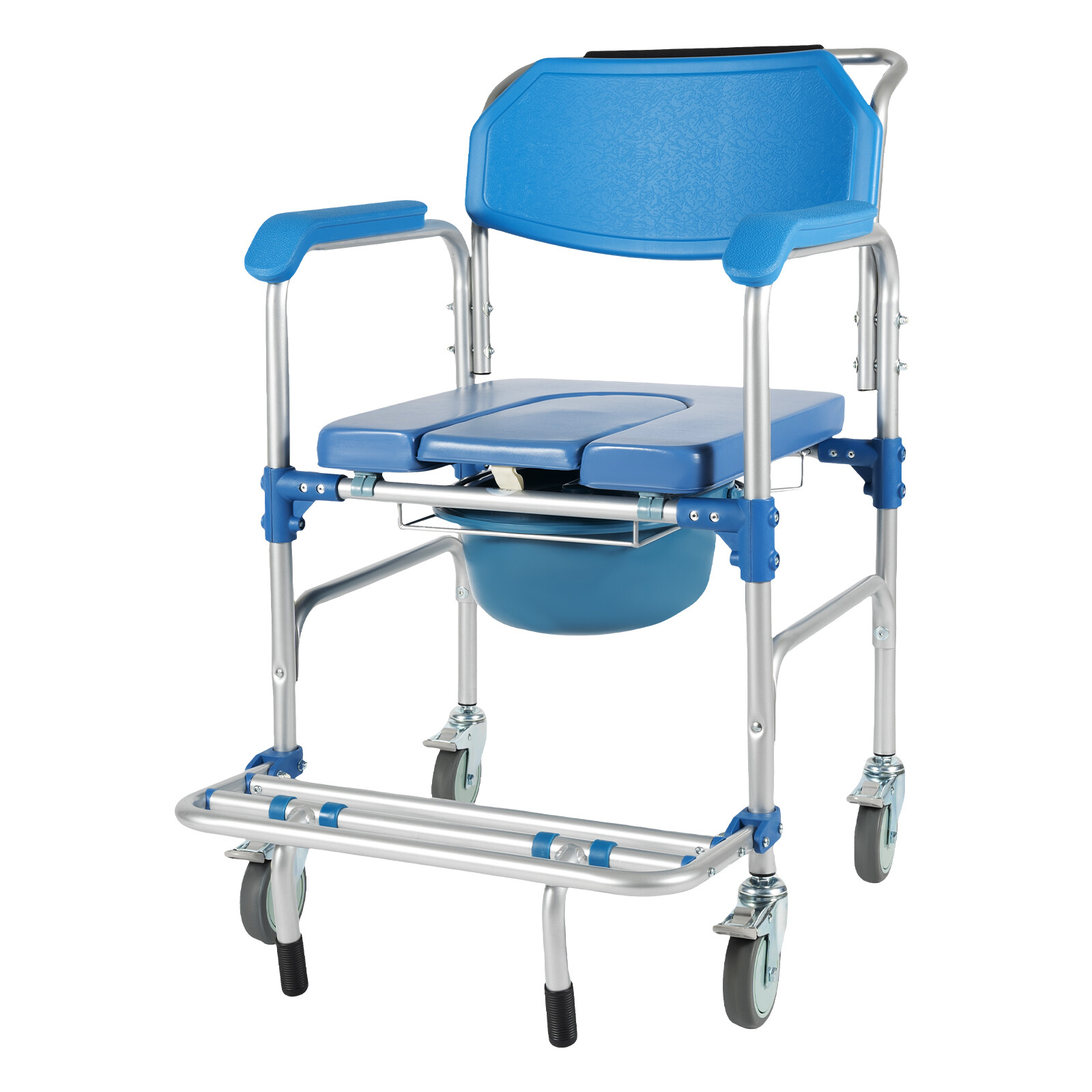 Shower Chair Toilet Seat Elderly Disability Potty Chair Wheelchair 350 Pounds