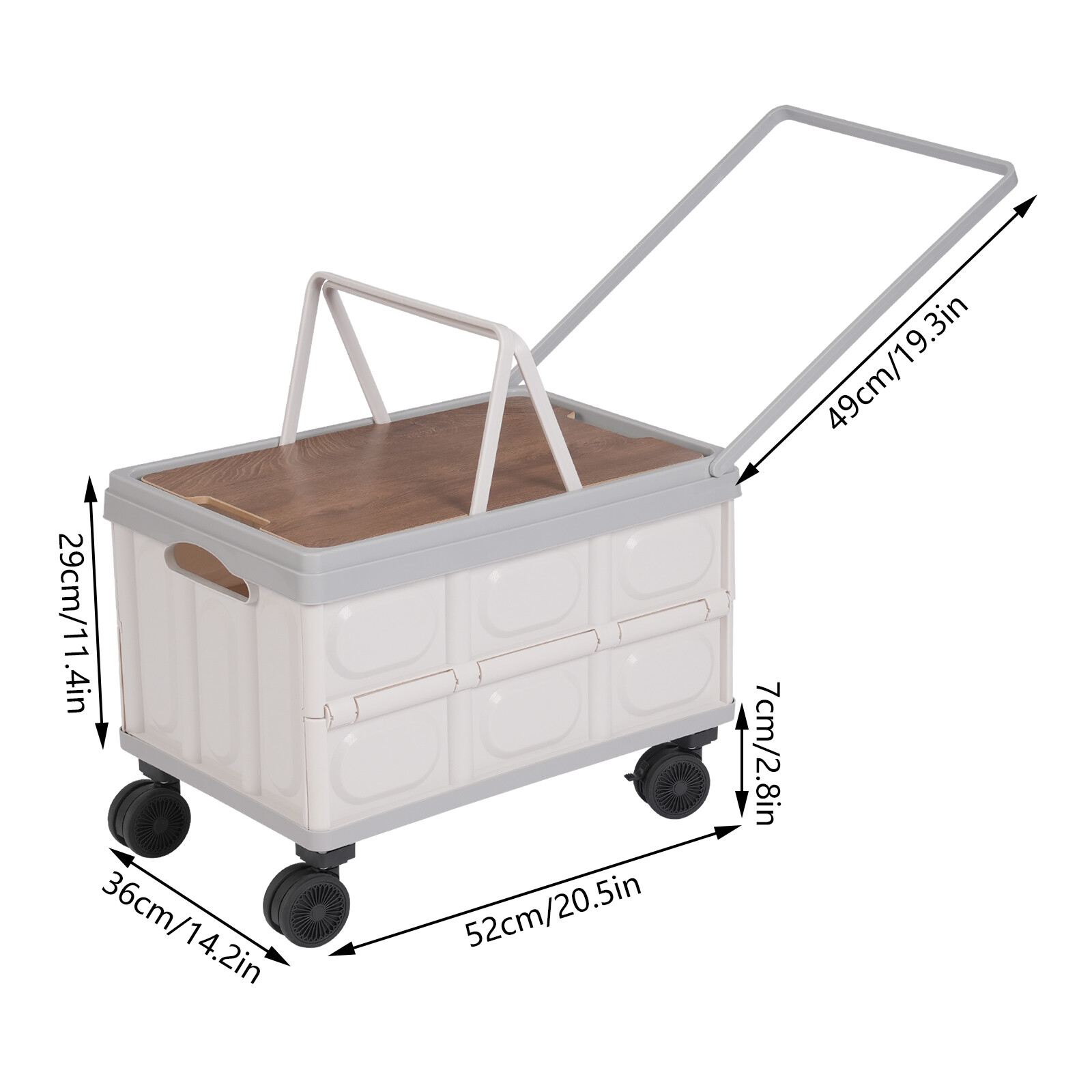 Foldable Utility Vehicle,large Capacity Rolling Cart,foldable Box For Outdoor