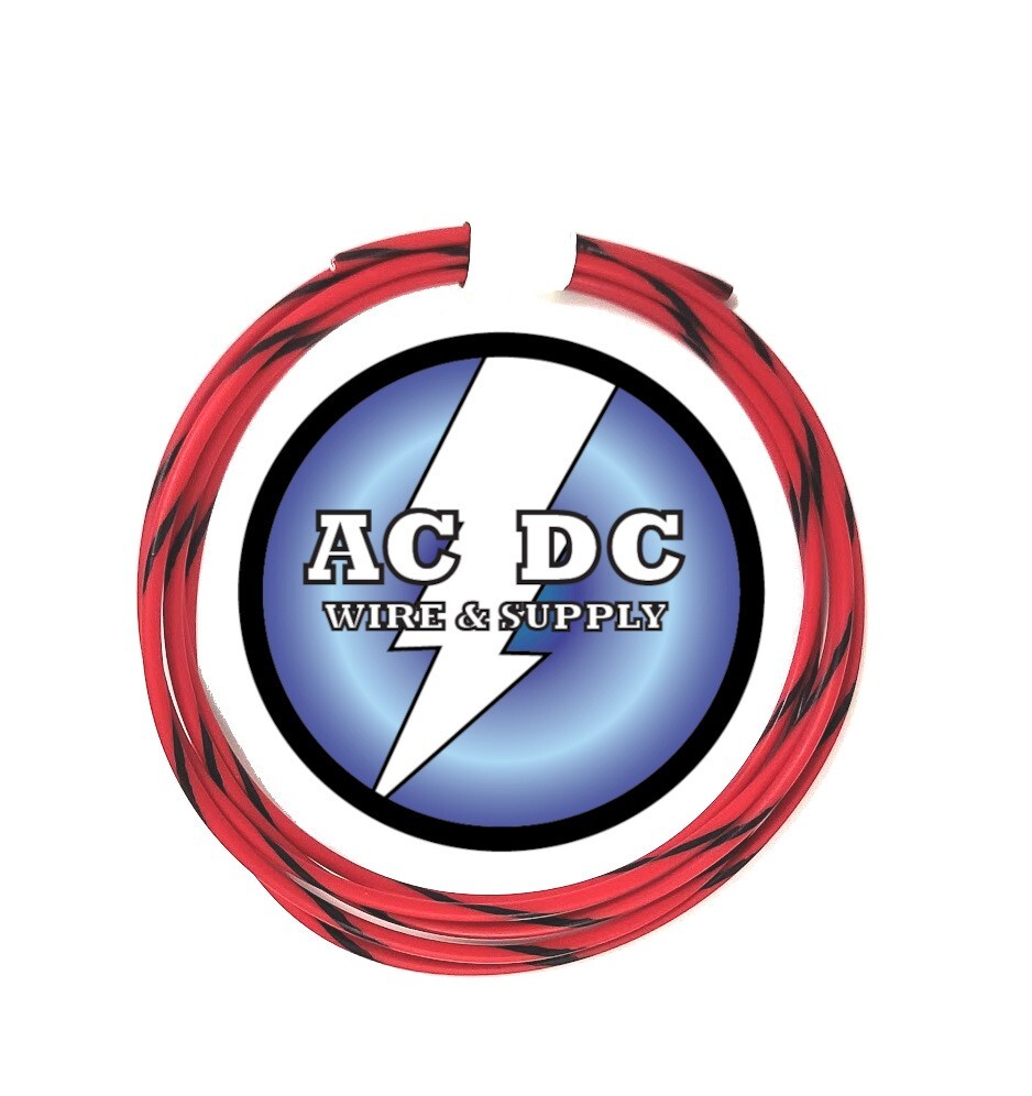 AUTOMOTIVE GXL WIRE 20 AWG STRANDED COPPER RED W/ BLACK STRIPE 50 FT COIL