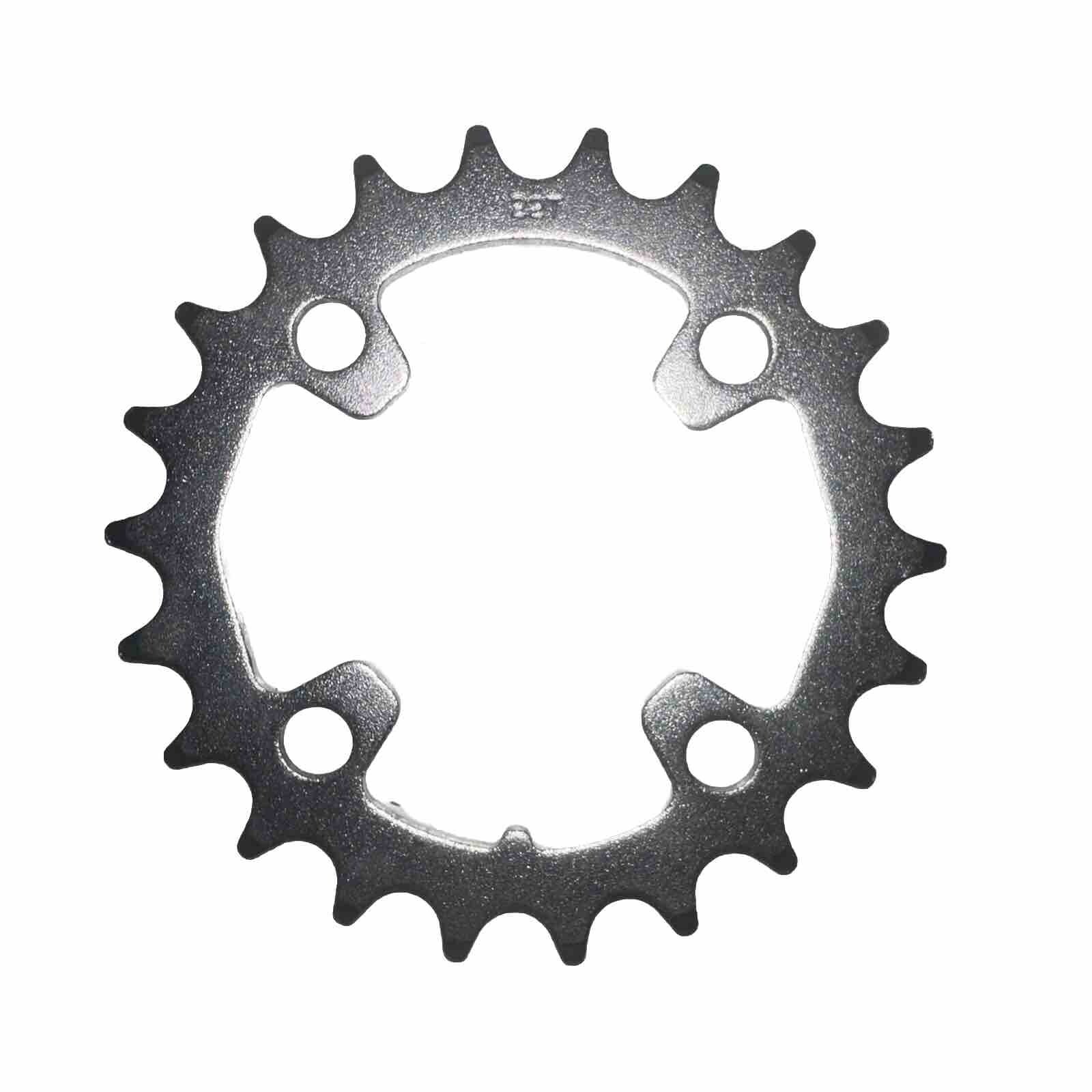 22T TOOTH CHAINRING 4 Arm Bolt Pattern Symmetrical 64 mm BCD Silver Steel