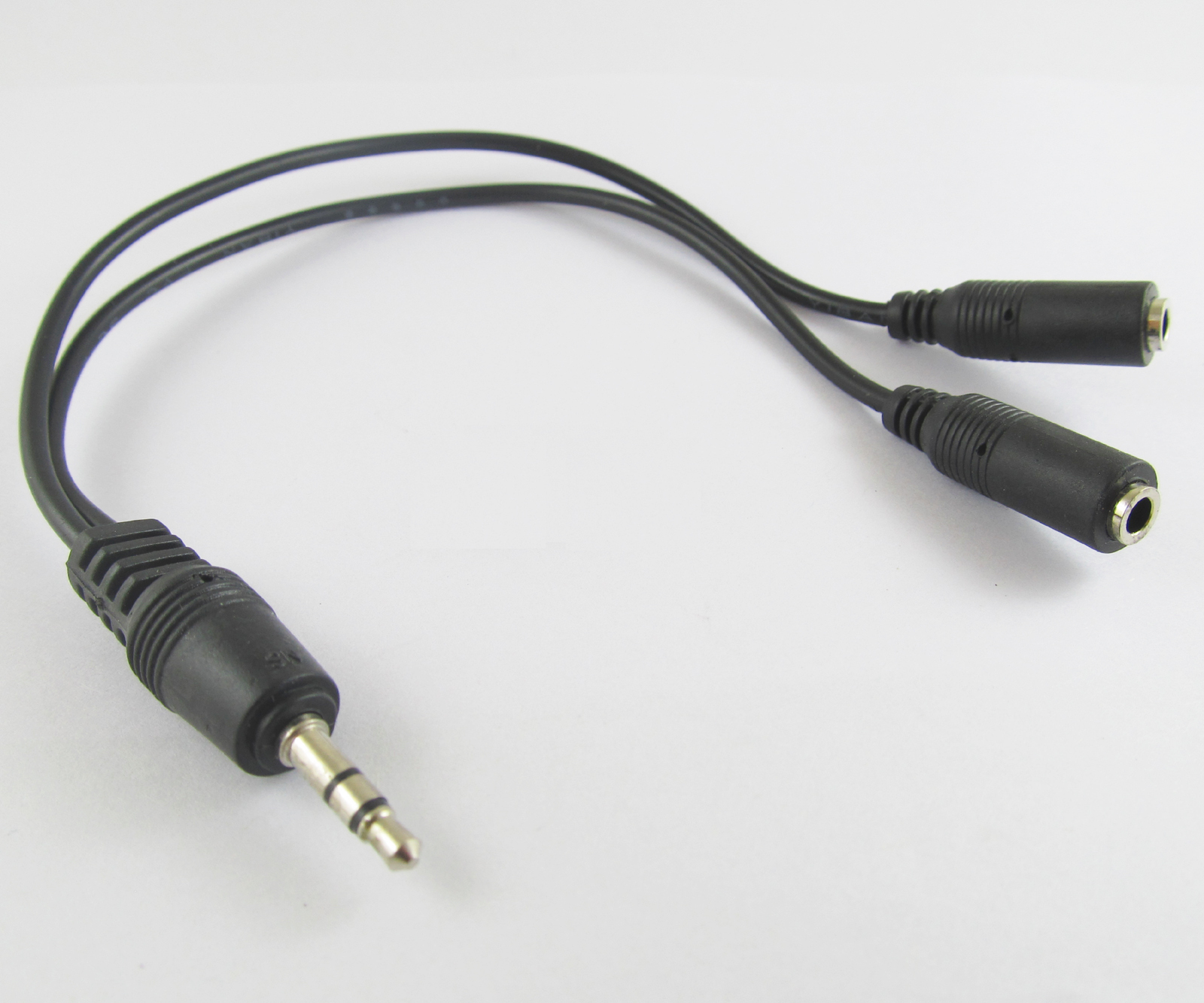 10sets 0.25M 1 Male to 2 Female 3.5mm 1/8 Stereo AUX Audio Cable Y Splitter