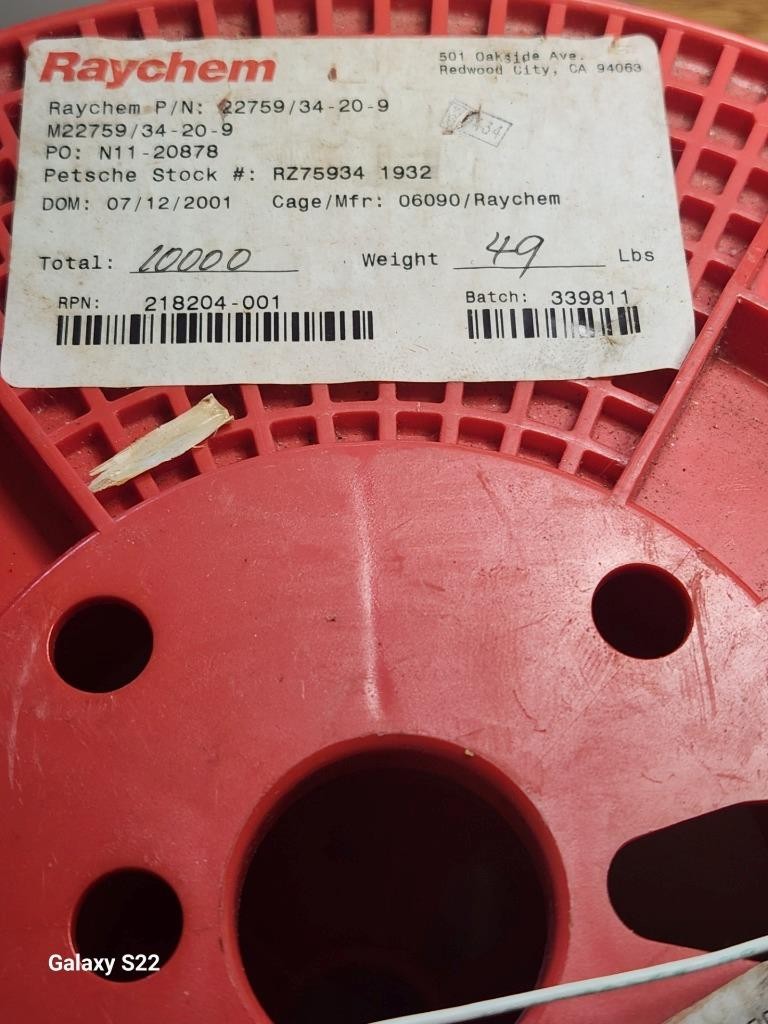 100 ft RAYCHEM 22759/34-20-9 MIL SPEC 20 AWG TINNED COPPER FREE US SHIP
