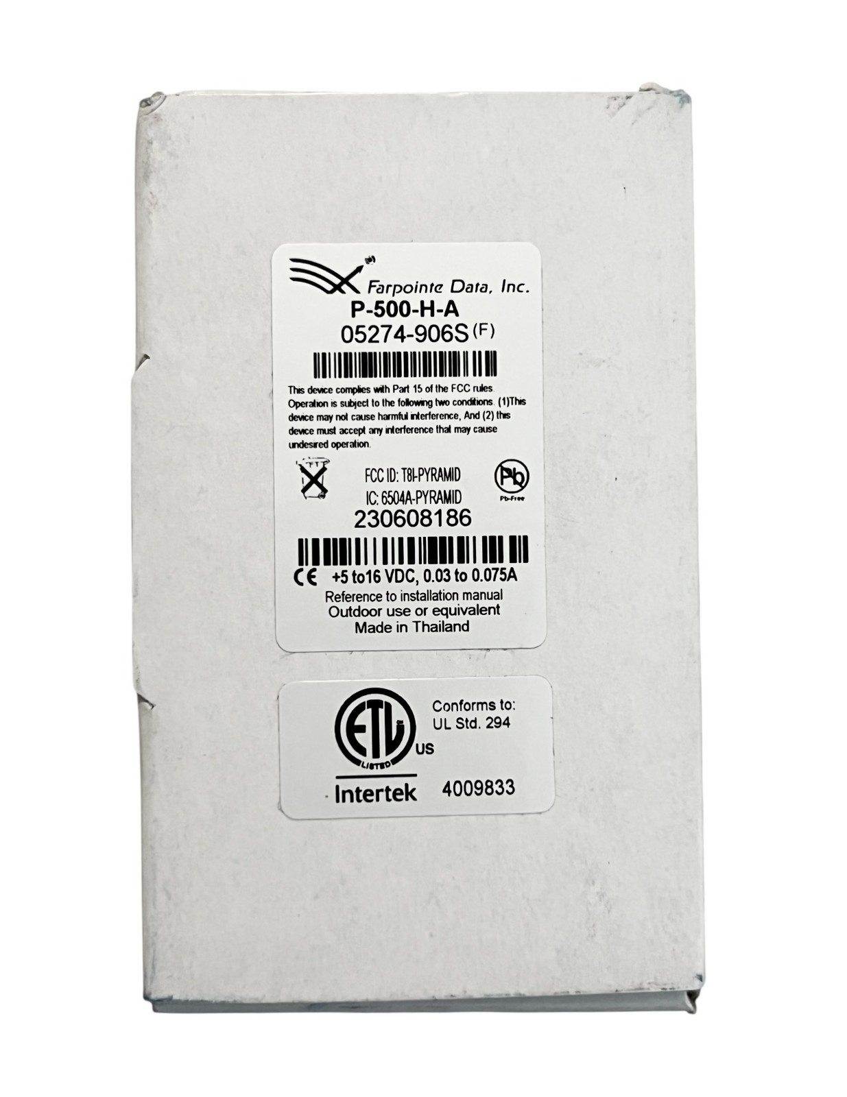 DMP Farpointe Data P-500-H-A Data Alps Proximity Reader Pyramid Series MAXSecure